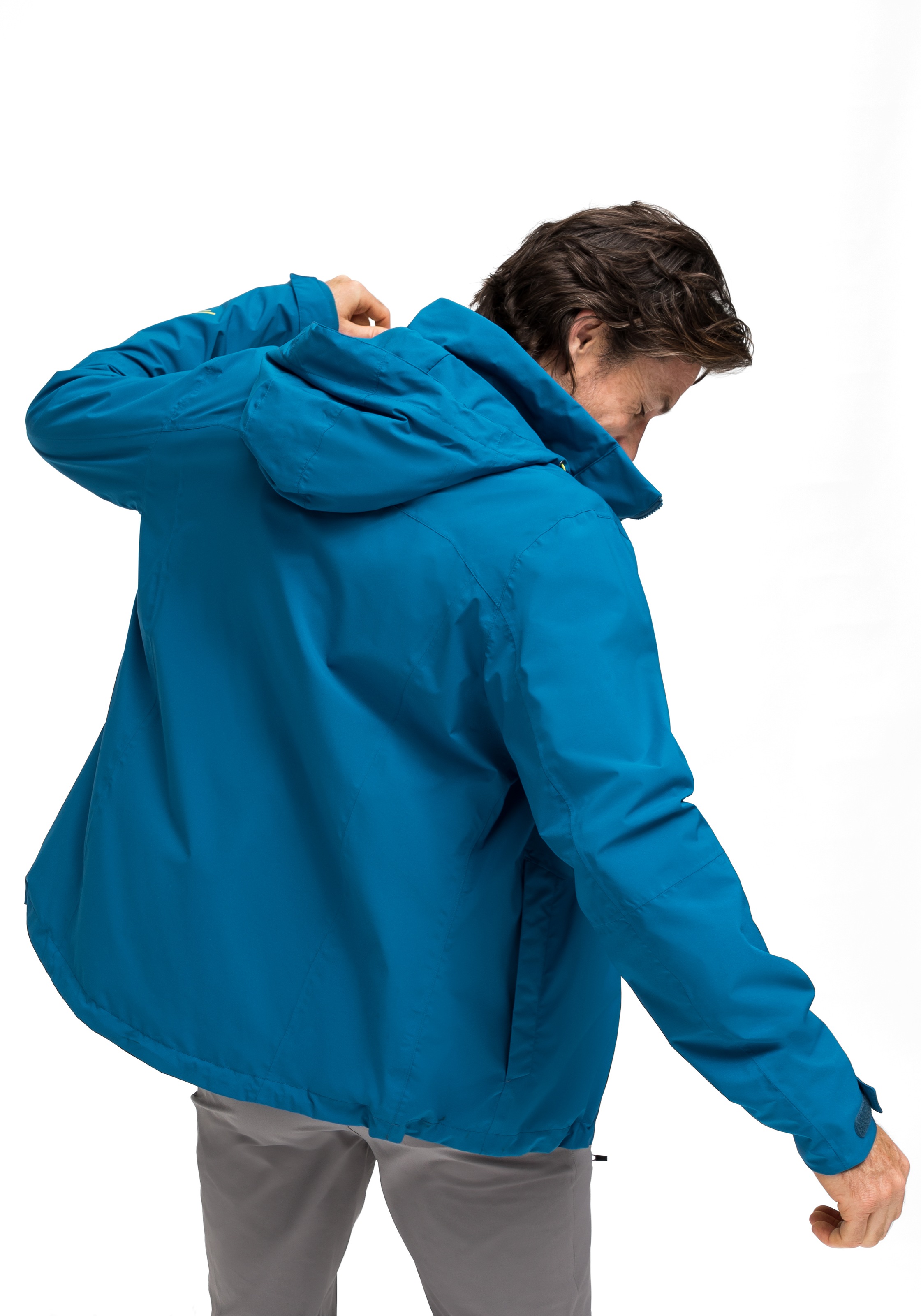 Maier Sports Outdoorjacke »Metor rec M«, Herren Regenjacke wasserdicht mit Kapuze, 2 Taschen außen, Innentasche