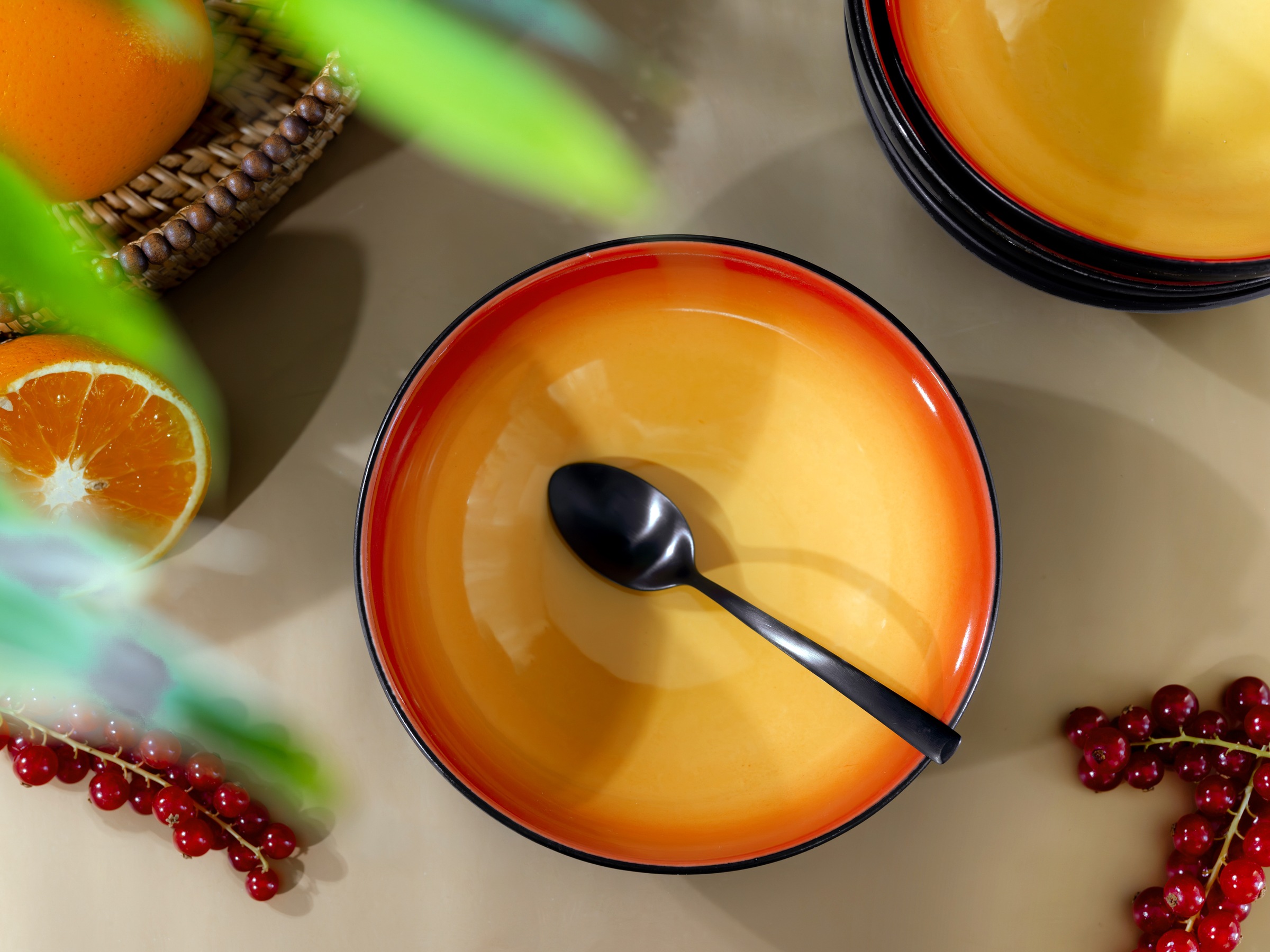 CreaTable Schüssel »Hot, Smoothie Bowl 4-tlg.« 4 aus Steinzeug Moderne Coupeform, außergewöhnliches Design