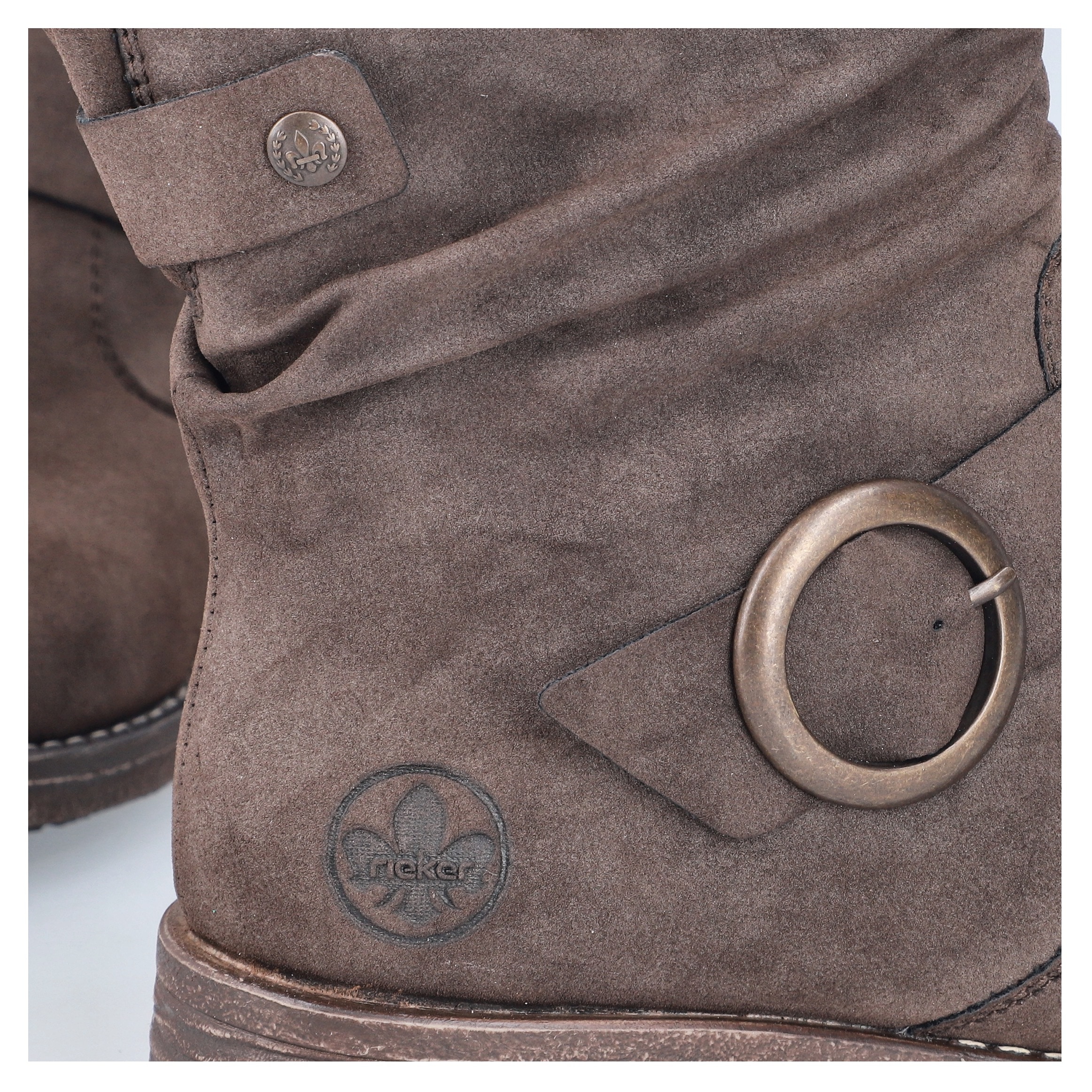 Rieker Stiefelette  Boots, Blockabsatz, slouchy Schaft und Innenreißverschluss