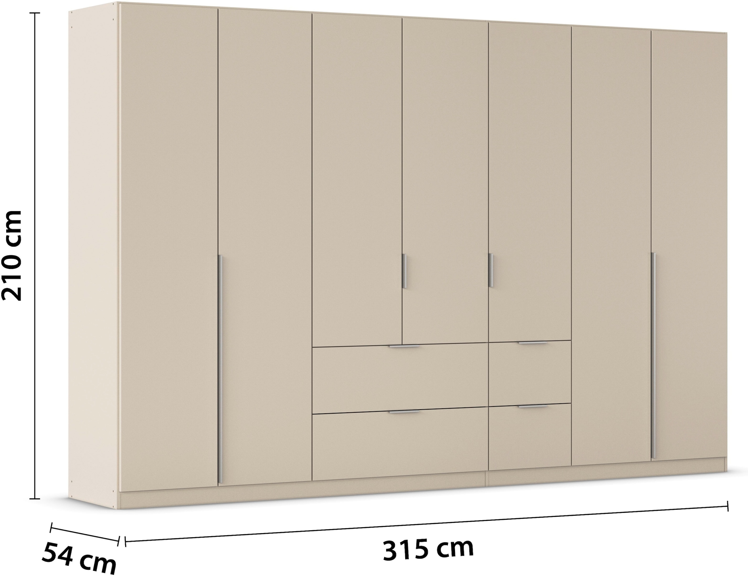 rauch Drehtürenschrank »Kleiderschrank Schrank Garderobe AGORDO mit Dekor- oder Hochglanzfront«, mit Außenschubkästen, in 6 Breiten und 2 Höhen MADE IN GERMANY