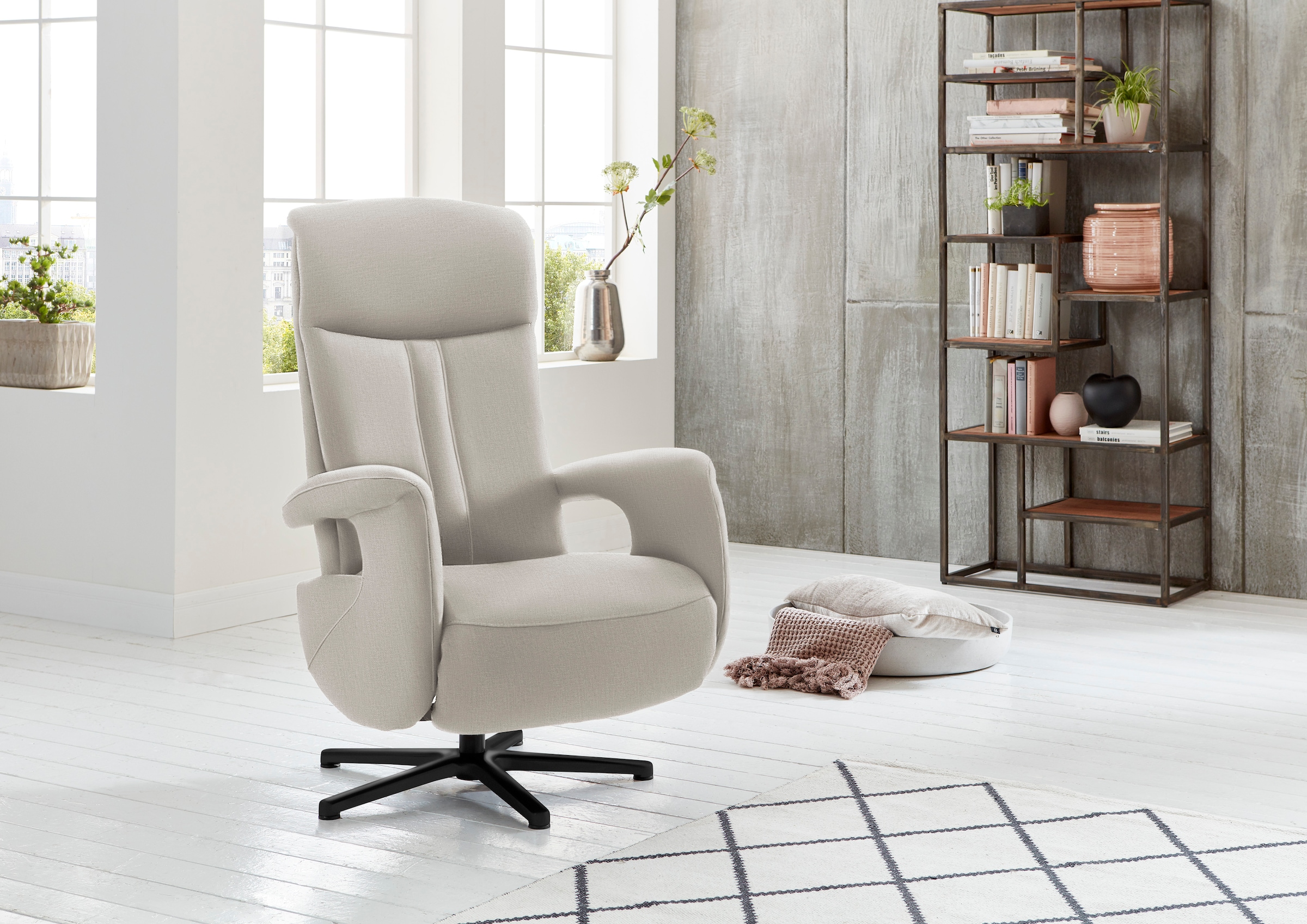 Die PlanBar Relaxsessel »MP-RS18073«, 360° drehbar, inkl. man. Kopfpolsterverstellung u. Relax-Funktion