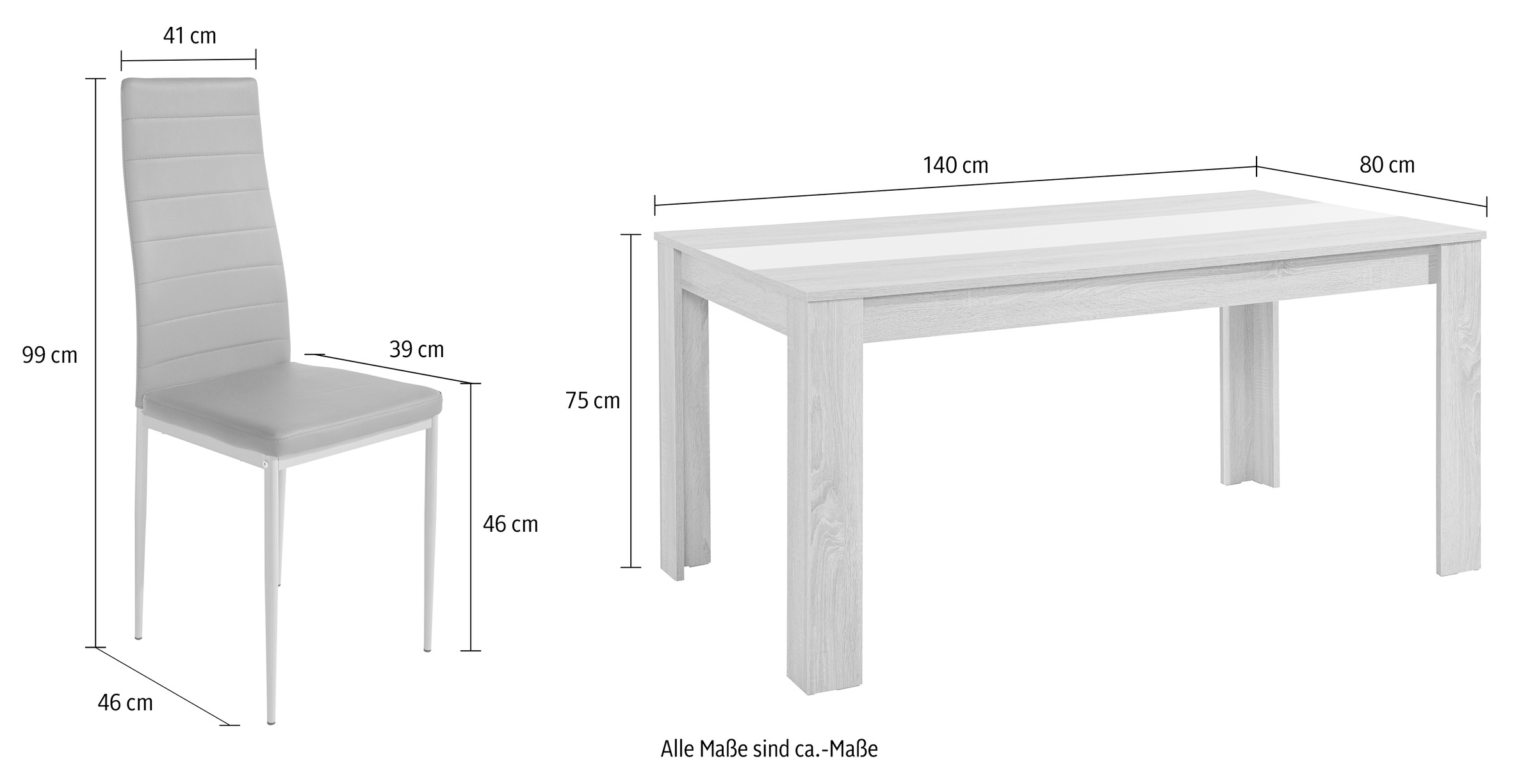 Home affaire Essgruppe »Pluto«, (Set, 5 tlg.)
