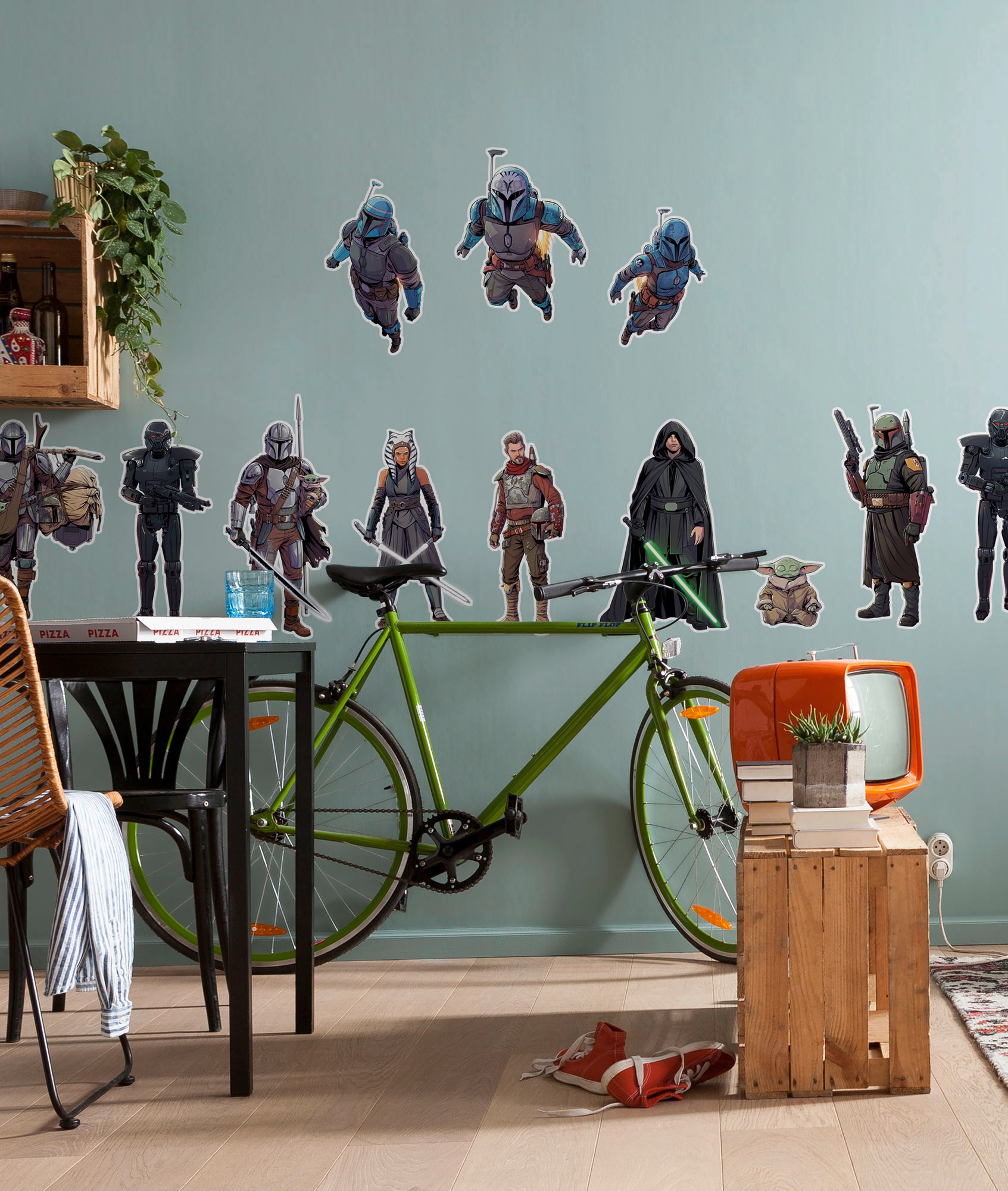 Komar Wandtattoo »Mandalorian Iconic Figures - Größe 100 x 70 cm«, (12 St.), selbstklebend, Wandsticker, Kinderzimmer