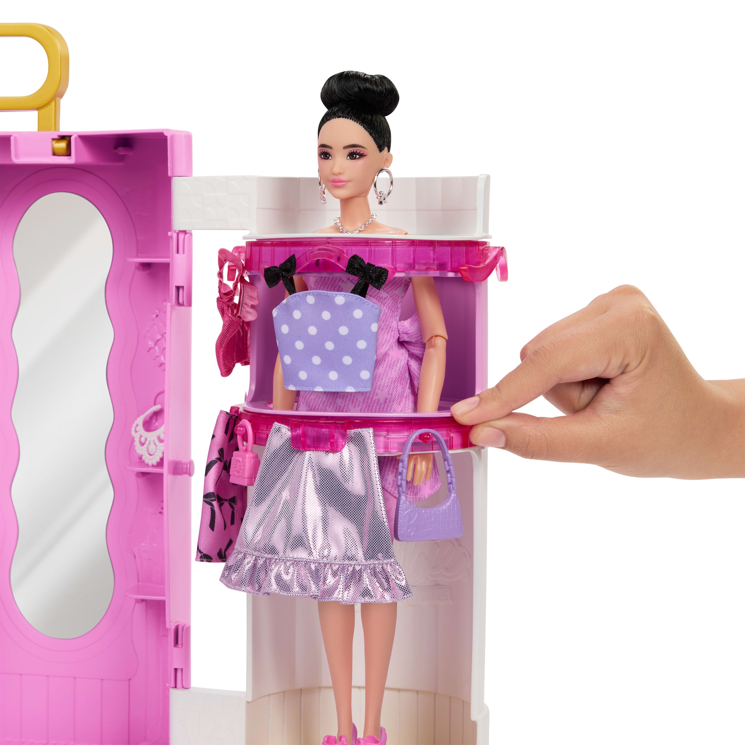Barbie Puppenkleiderschrank »Barbie Deluxe Style Kleiderschrank« aufklappbar