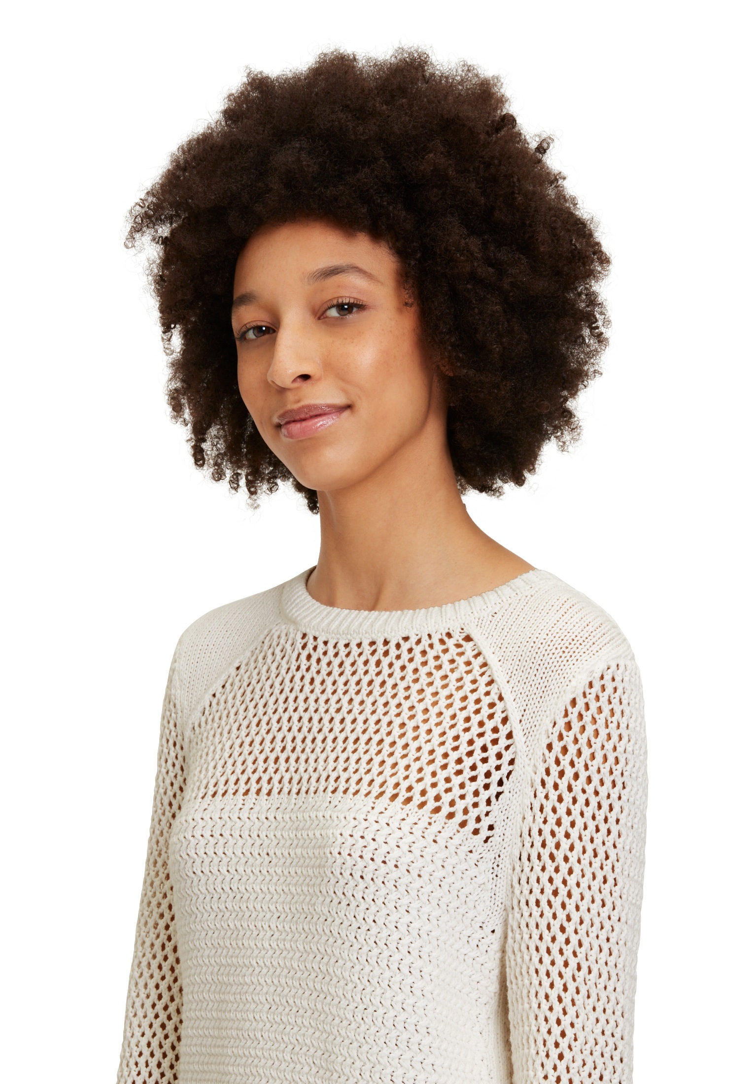 Betty Barclay Rundhalspullover »Grobstrick-Pullover mit Strickdetails«