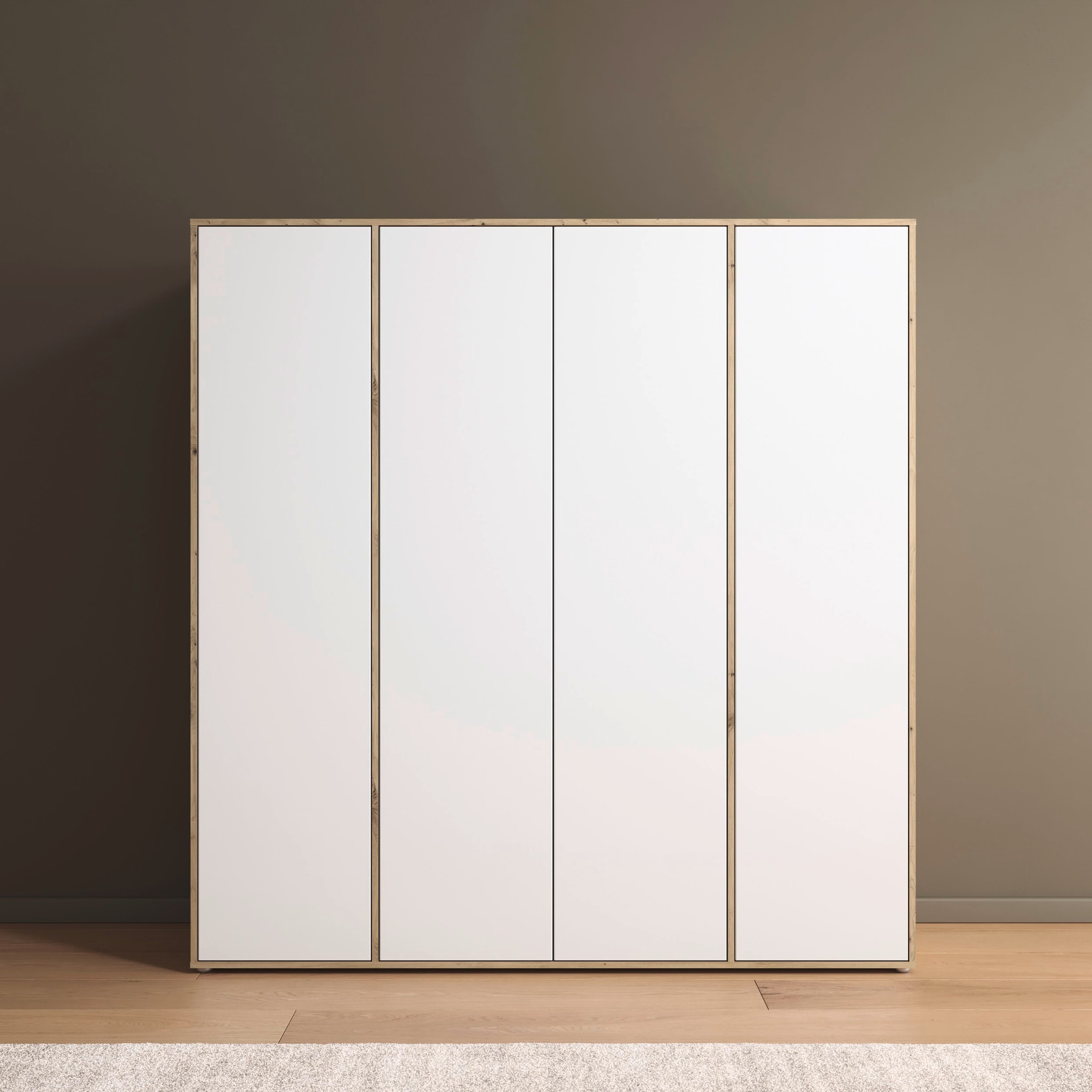 rauch Drehtürenschrank »Kleiderschrank Schrank Garderobe Wäscheschrank NABILA viel Stauraum«, (in 3 verschiedenen Ausstattungen BASIC/CLASSIC/PREMIUM), in 2 Breiten mit Push-to-Open Funktion TOPSELLER MADE IN GERMANY