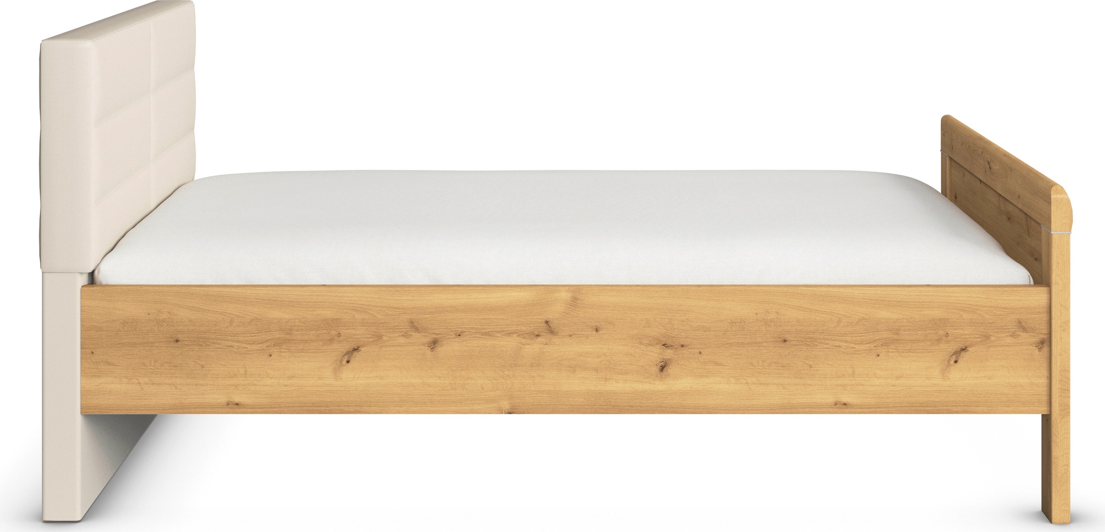 rauch Bett »Bett Einzelbett Stollenbett EVELYN«, in Komforthöhe mit Polsterkopfteil in elegantem Stil MADE IN GERMANY