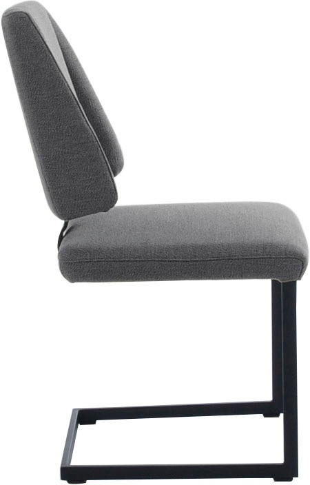 K+W Komfort & Wohnen Freischwinger »Longbeach«, 1 St., Flachgewebe Q2 2250, mit Gestell und Abstandshalter in Metall schwarz Struktur, Sitzkomfort
