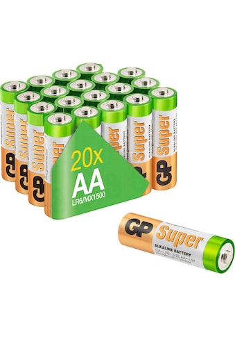 GP Batteries Batterie »Super Alkaline AA«, LR6, 1,5 V, (Set, 20 St.) kaufen