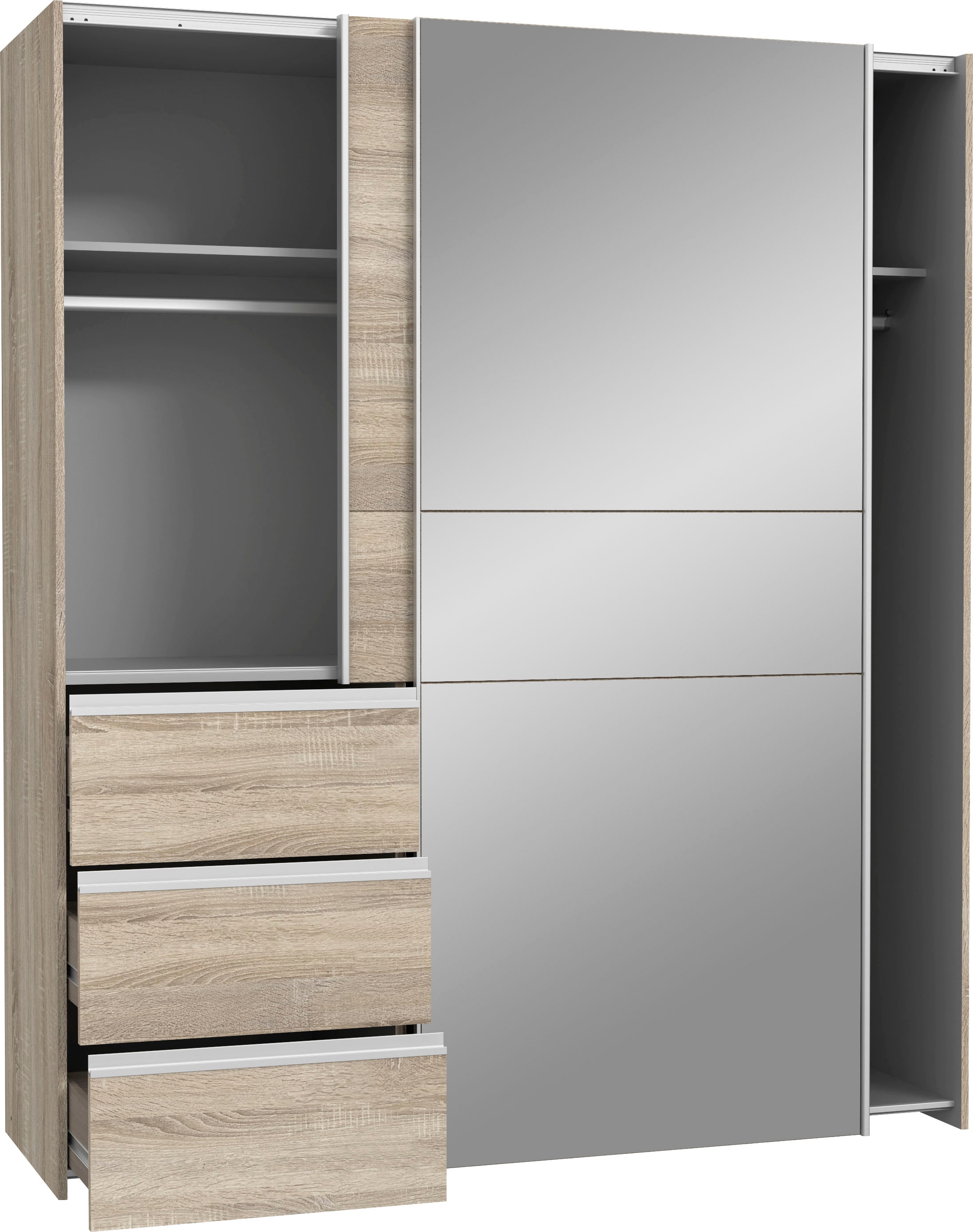FORTE Schwebetürenschrank »Winn2«, mit Spiegel und 3 Schubkästen