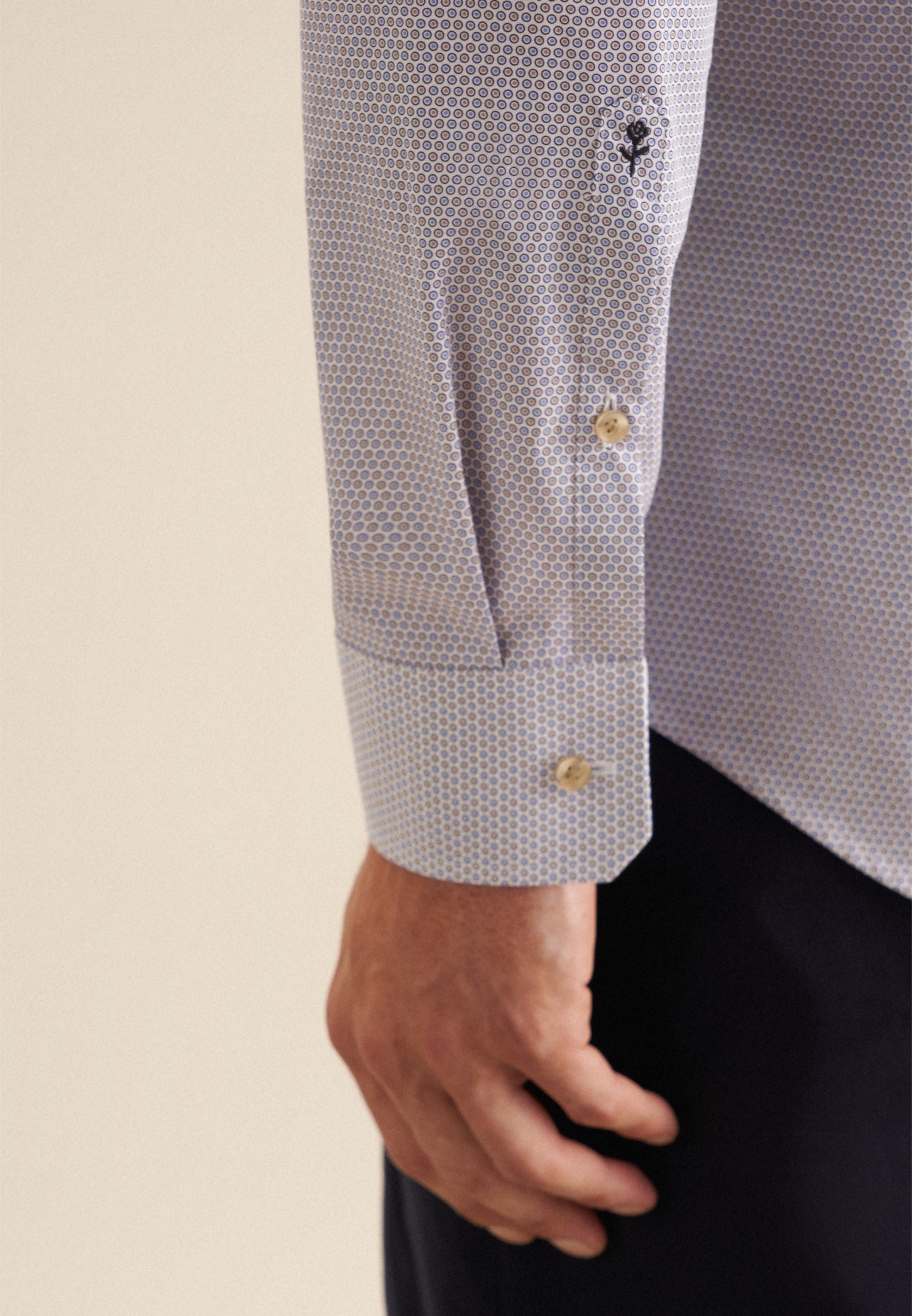 seidensticker Businesshemd »Slim«, Slim Langarm Kentkragen Druck