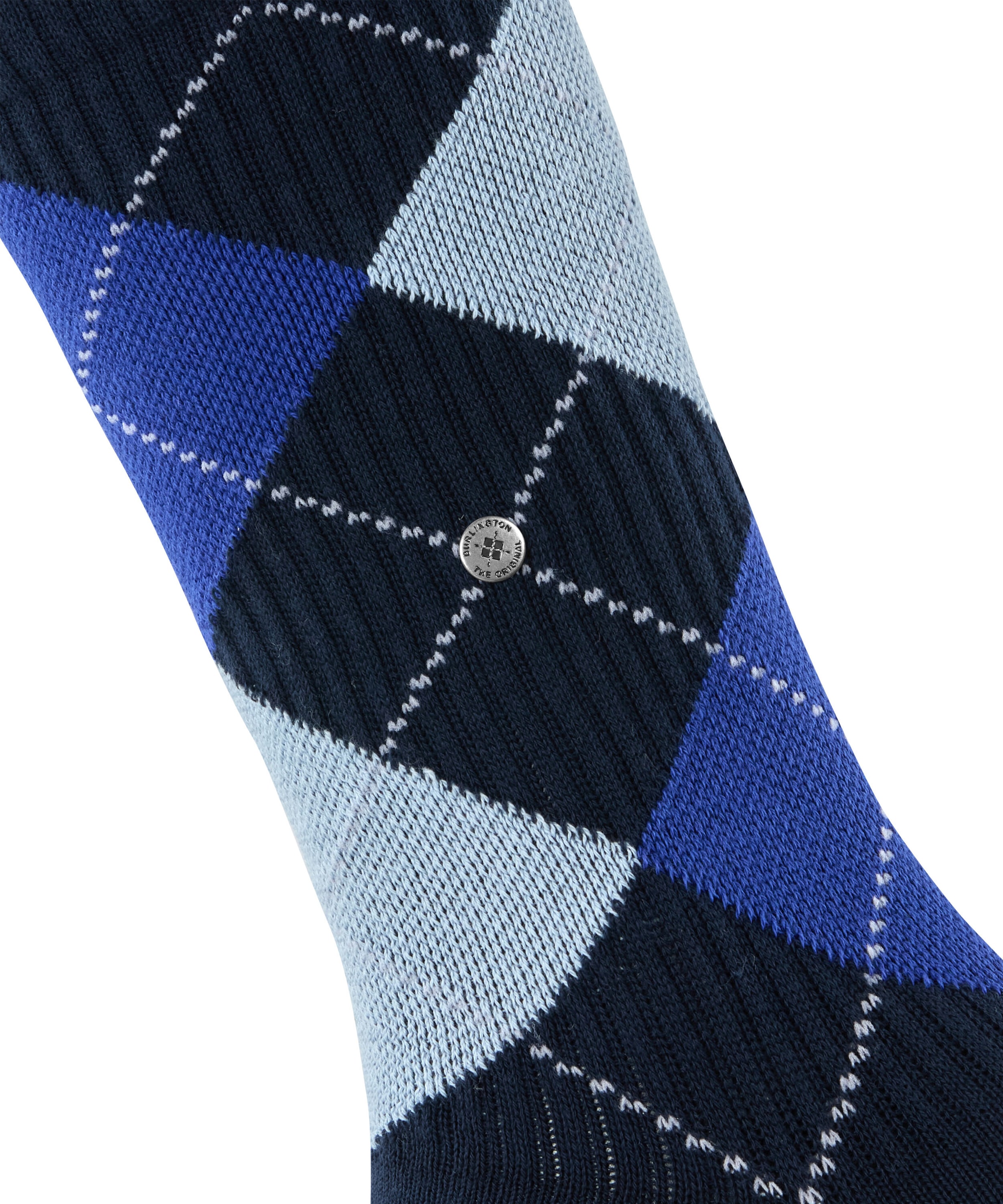 Burlington Socken »Rib Courtside« Einheitsgröße 40-46, Argyle-Muster, feine Rippenstruktur