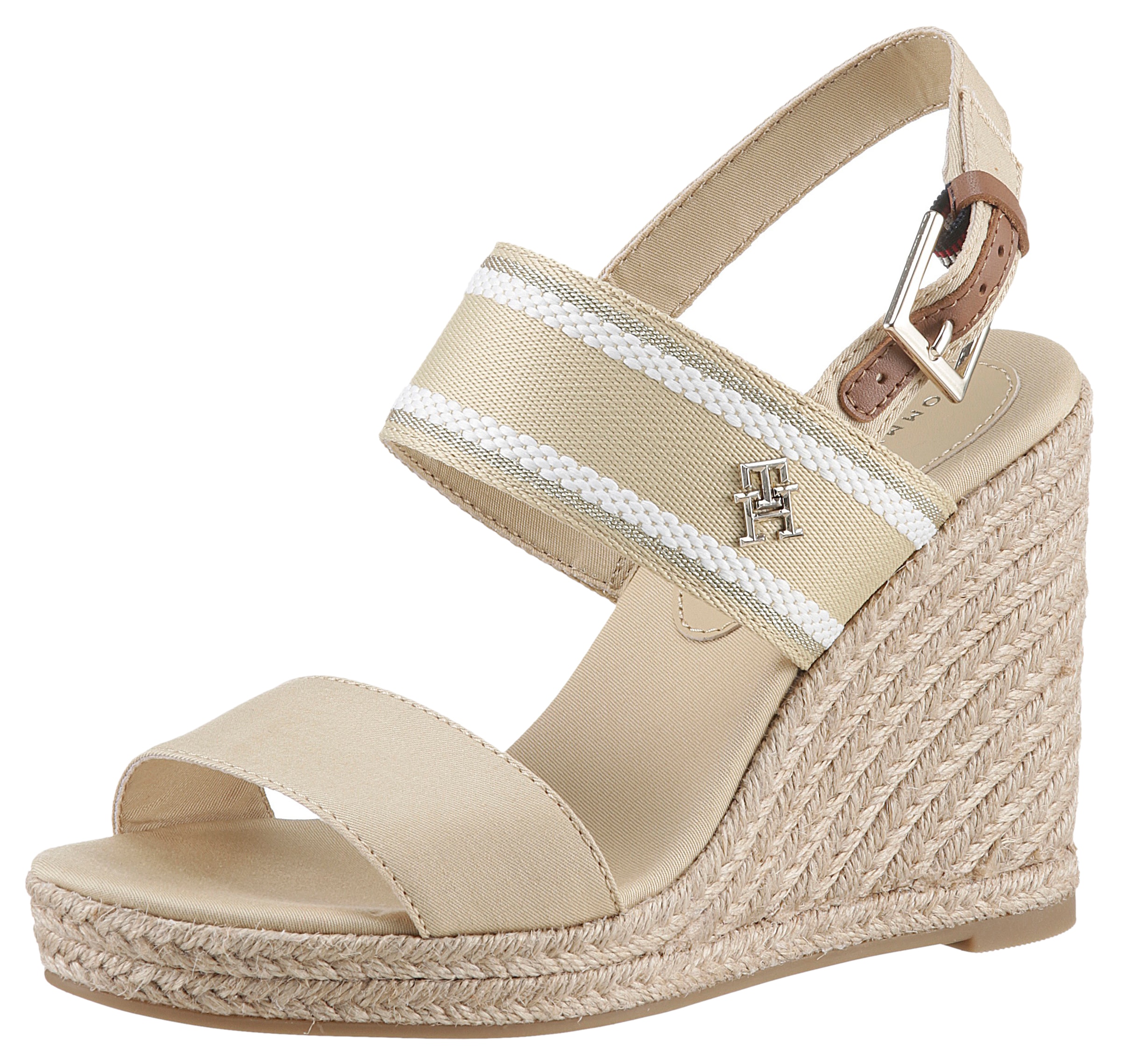 Keilsandalette »WEBBING HIGH WEDGE SANDAL«, Sommerschuh, Sandale, Keilabsatz, mit...