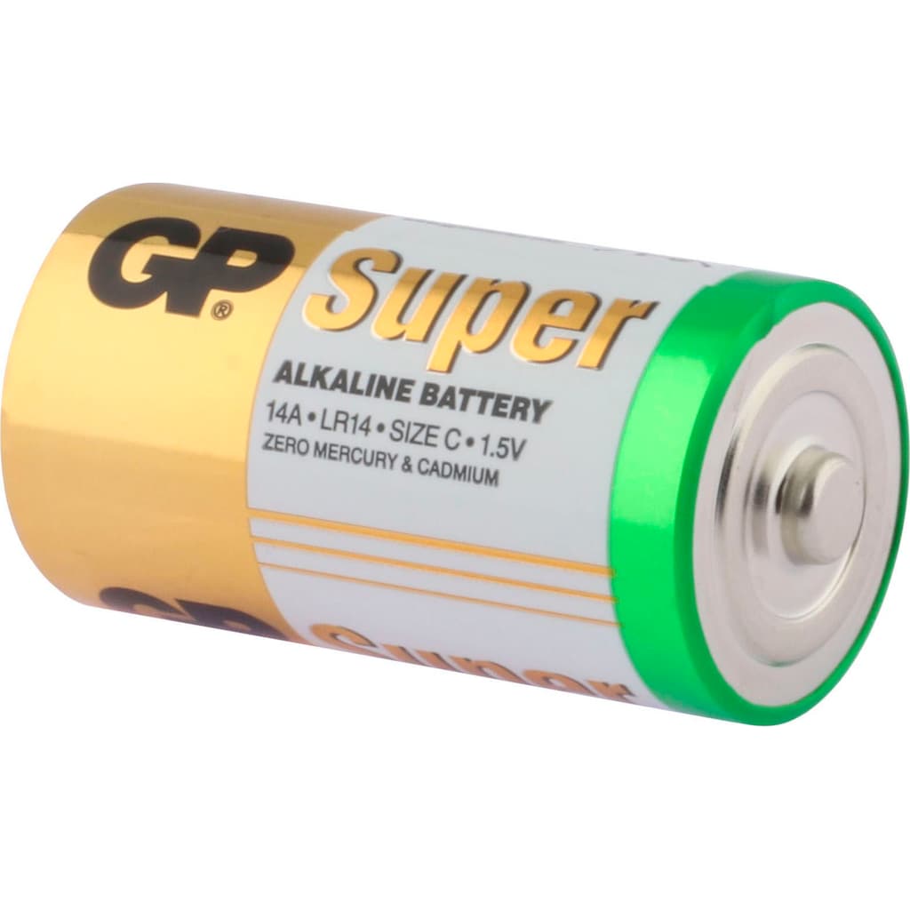 GP Batteries Batterie »2er Pack Super Alkaline C«, 1,5 V, (Set, 2 St.)