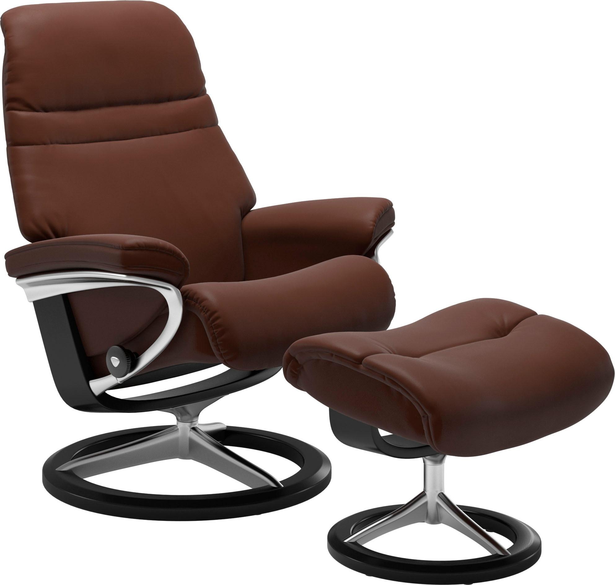 Stressless® Relaxsessel »Sunrise«, auf M, Gestell mit Schwarz Hocker), Base, Relaxsessel (Set, Raten kaufen Signature mit Größe