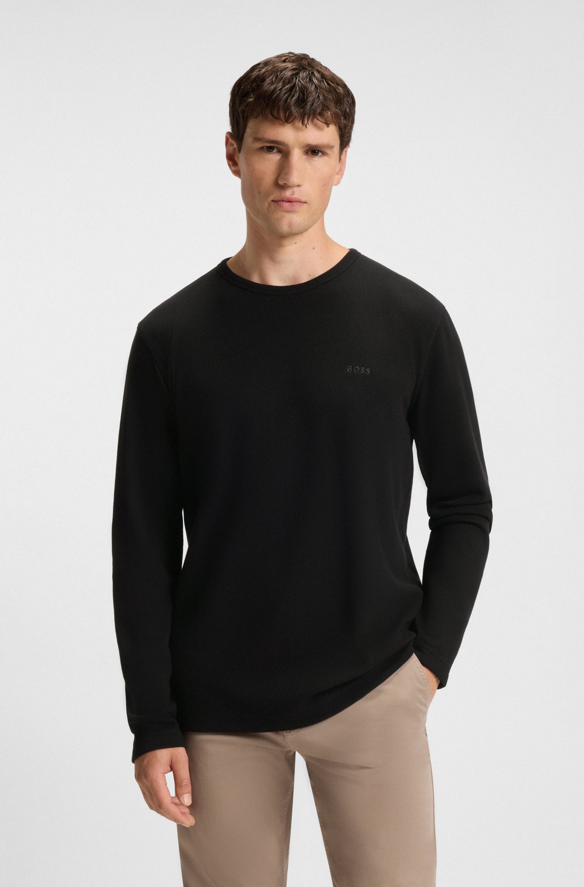 BOSS ORANGE Langarmshirt »Tempesto« mit BOSS-Stickerei