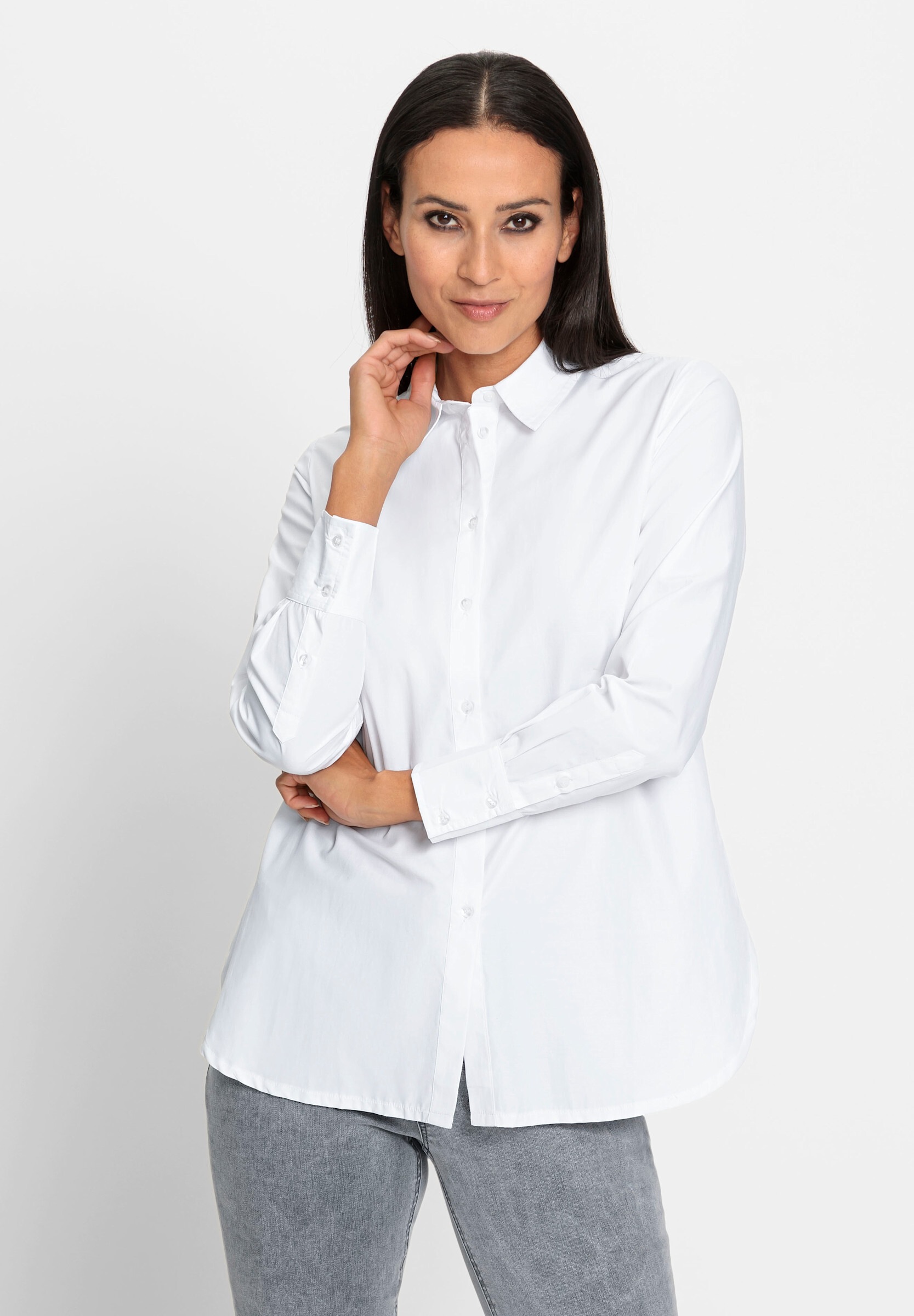 heine Hemdbluse »Hemdbluse Klassische Bluse im Baumwoll-Mix«