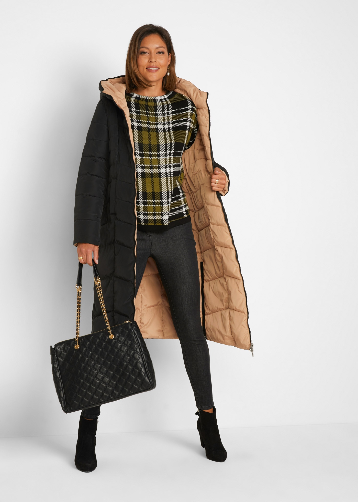 bonprix Steppmantel aus Polyester, mit Polyesterfüllung und Ärmelfutter