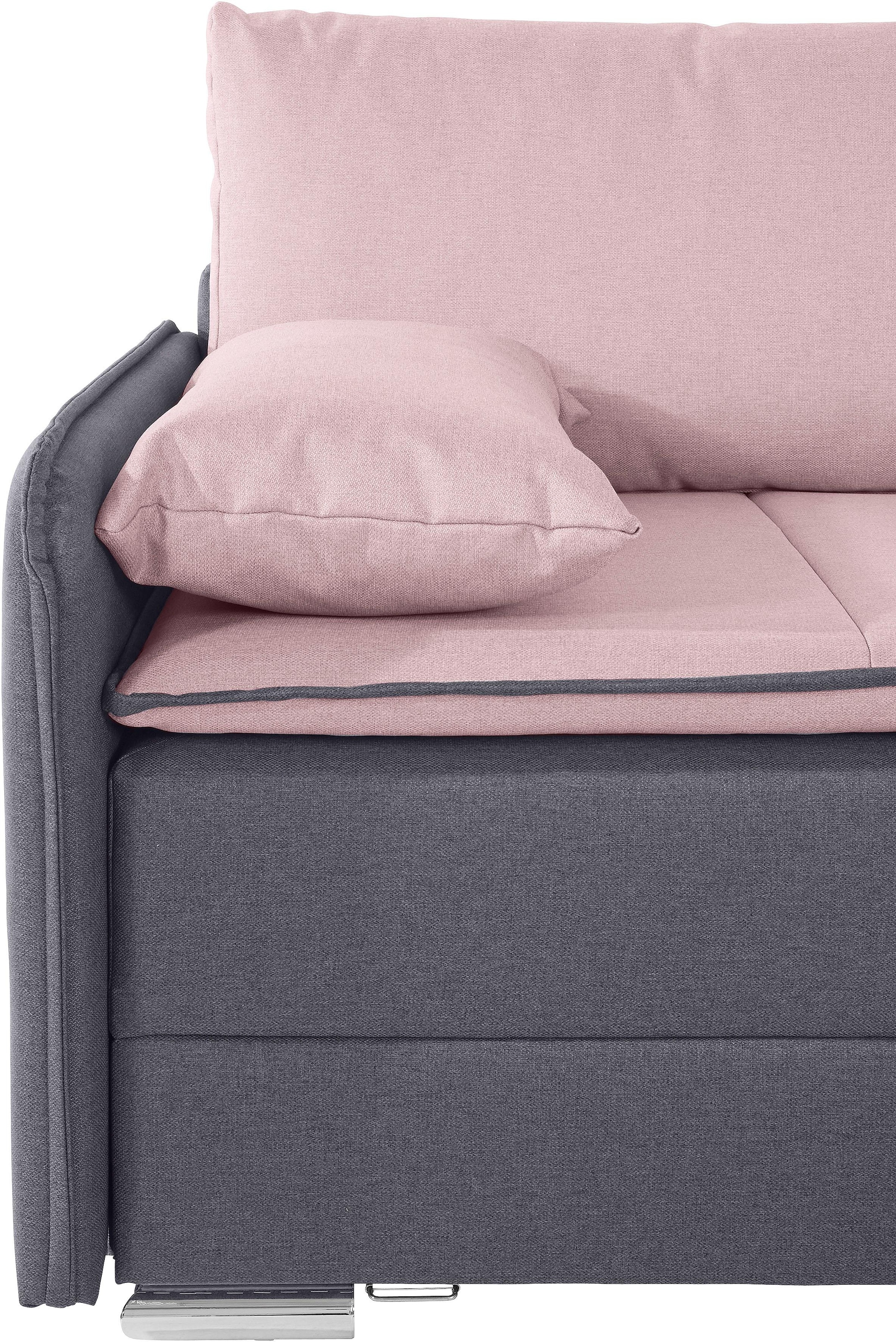 INOSIGN Ecksofa »Dream L-Form«, mit Federkern, mit Bettfunktion und Bettkasten