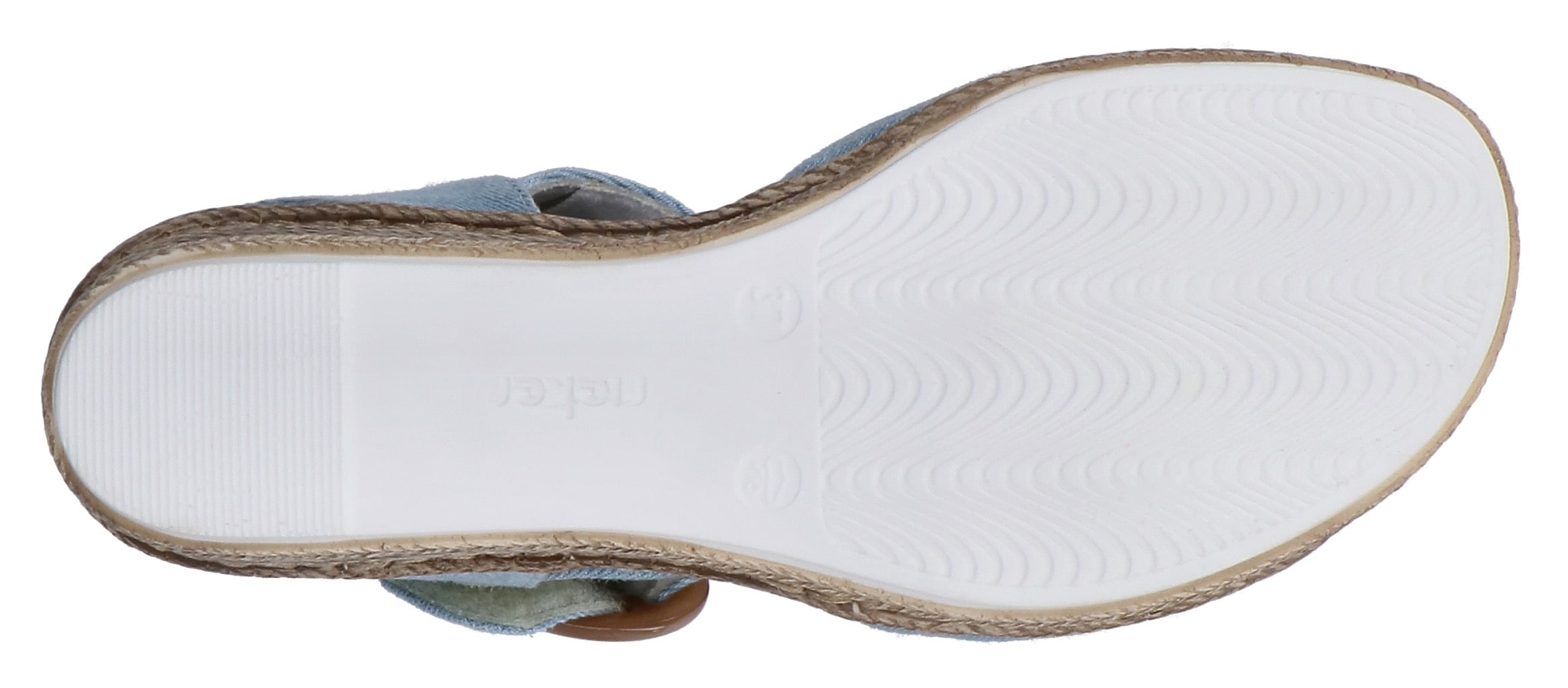 Rieker Keilsandalette  Sommerschuh, Plateausandale, Urlaubschuh mit Klettverschluss