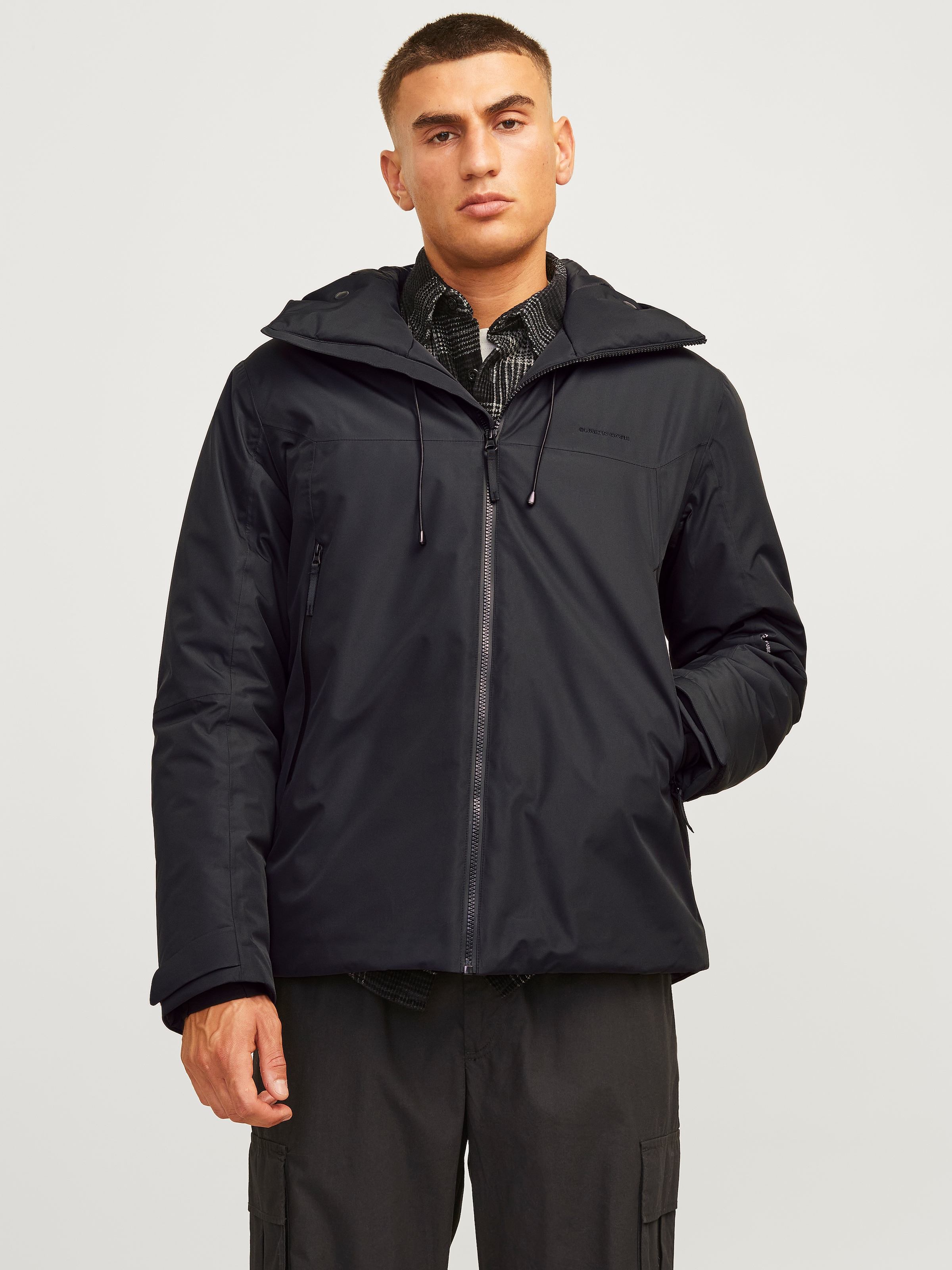 Jack & Jones Outdoorjacke »JCOSUMMIT PADDED SHELL JACKET SN«, mit Kapuze