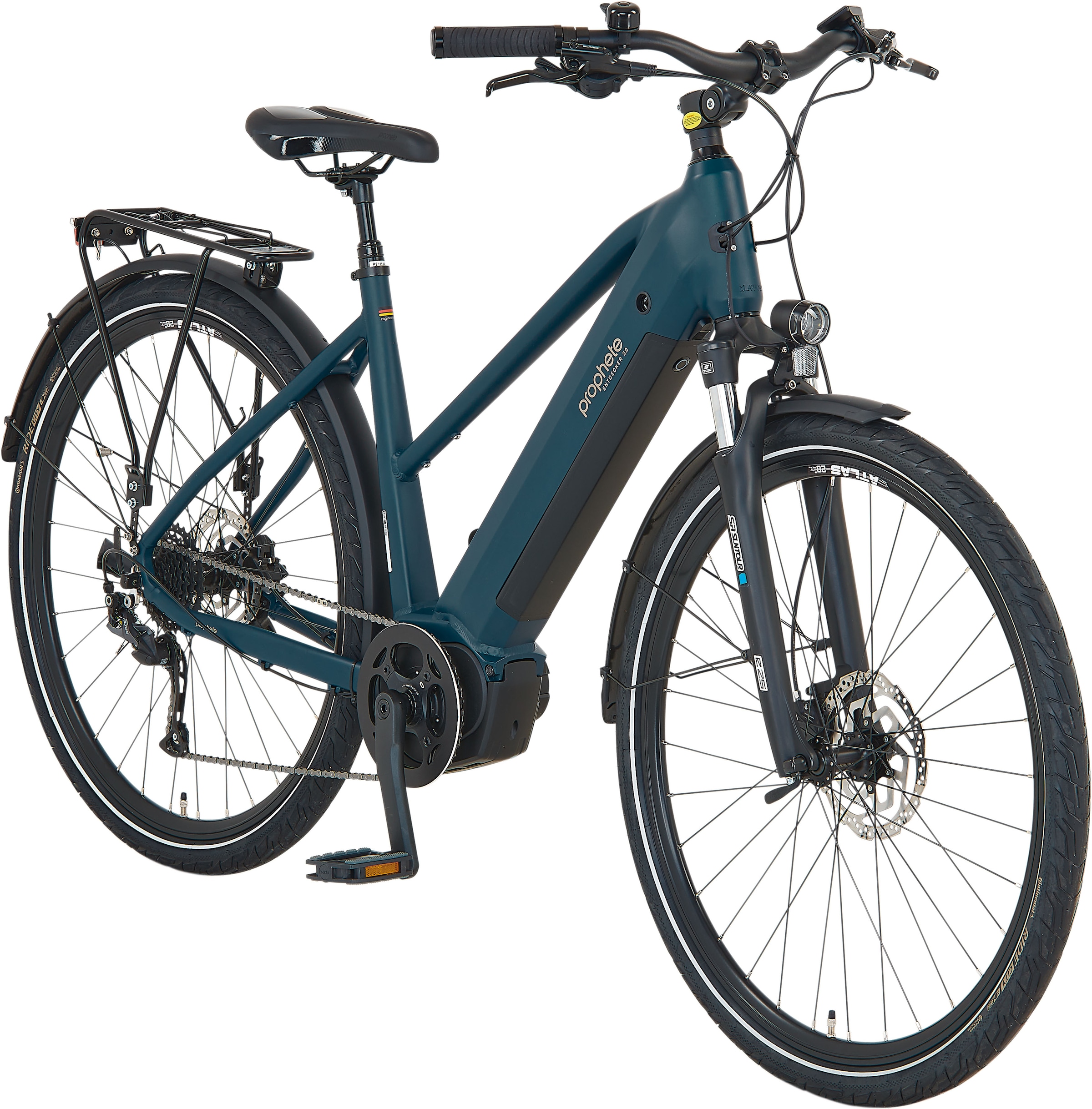 Prophete E-Bike »Entdecker 3.0«, 9 Gang, Shimano, Mittelmotor 250 W, Pedelec, Elektrofahrrad für Damen, Trekkingrad