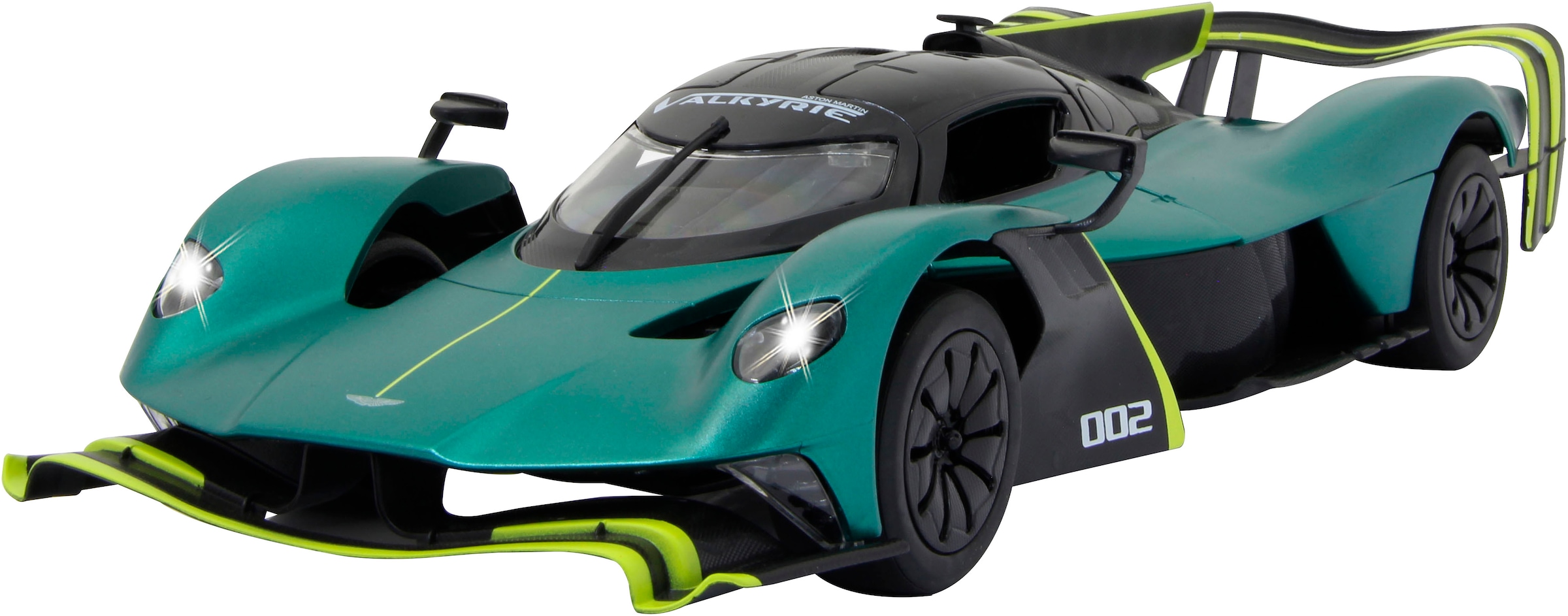 Jamara RC-Auto »Aston Martin Valkyrie AMR Pro, dunkelgrün, 2,4GHz, Tür manuell« mit LED Beleuchtung