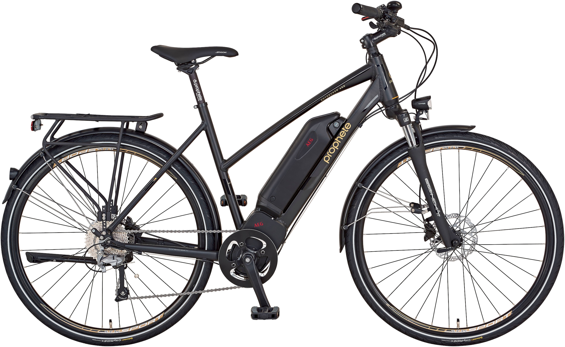 Prophete E-Bike »Entdecker eSport«, 10 Gang, Shimano, Mittelmotor 250 W, Pedelec, Elektrofahrrad für Damen