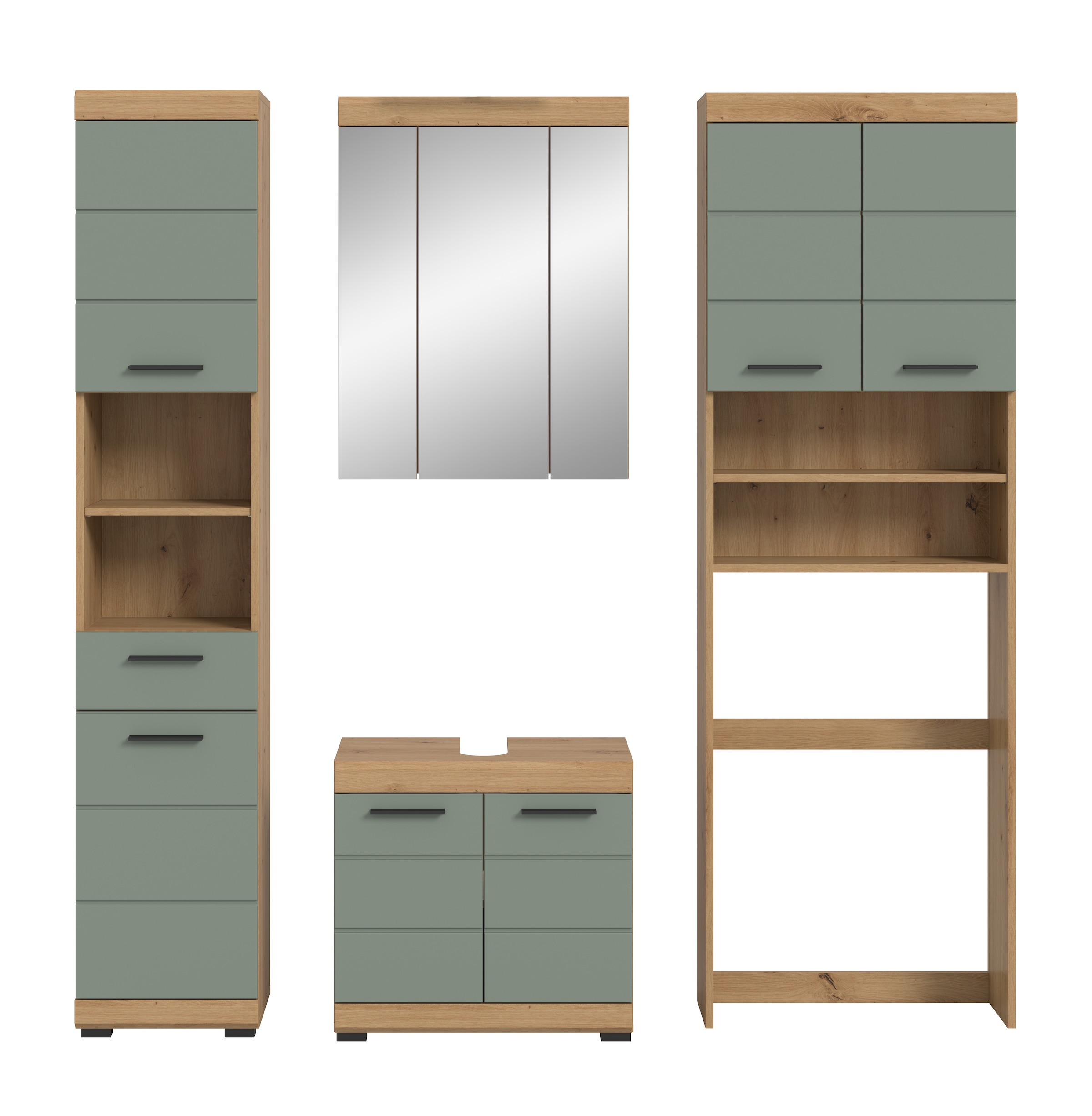 welltime Badmöbel-Set »Siena, 4 teilig, bestehend aus:« Set, TOPSELLER!, 4 Stk. tlg.