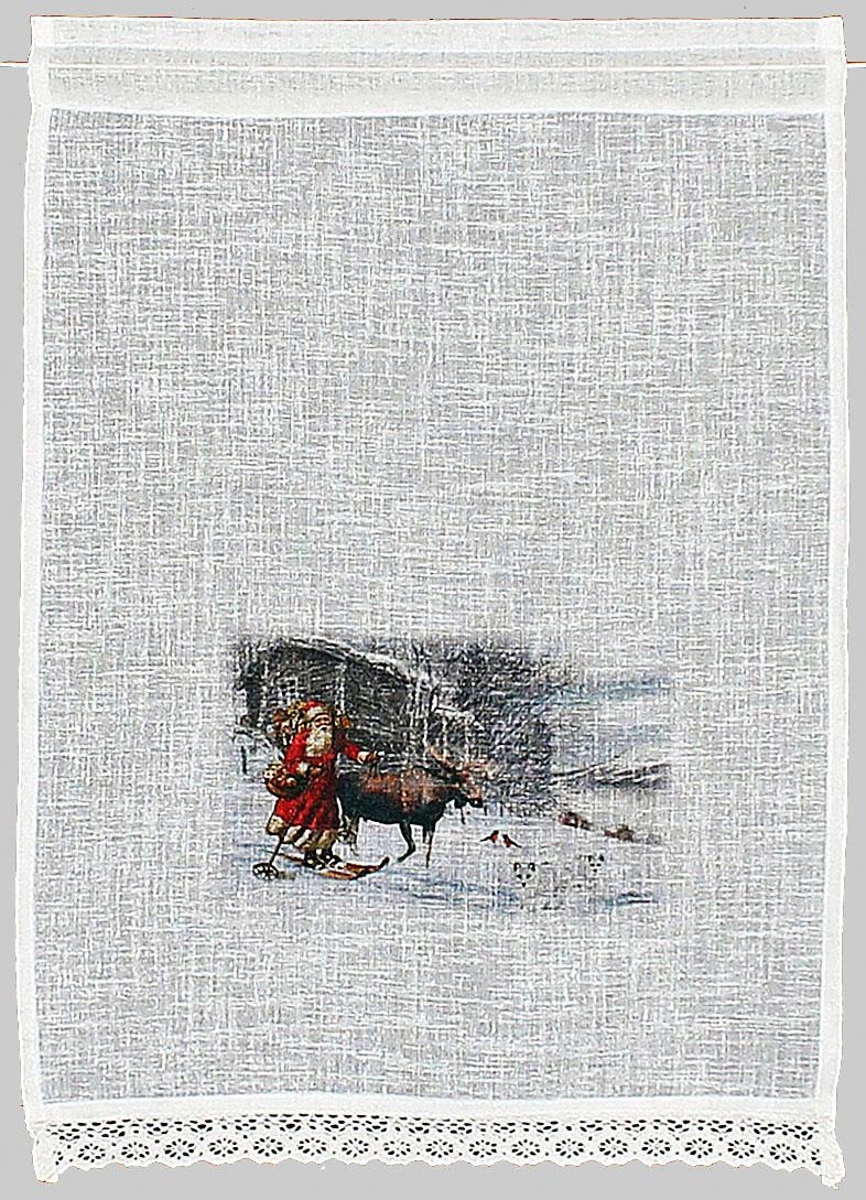 HOSSNER - ART OF HOME DECO Scheibengardine »Weihnachtsmann«, (1 St.),  Landhaus-Look bestellen | UNIVERSAL