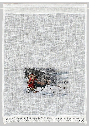 HOSSNER - ART OF HOME DECO Scheibengardine »Weihnachtsmann«, (1 St.), weihnachtlicher... kaufen