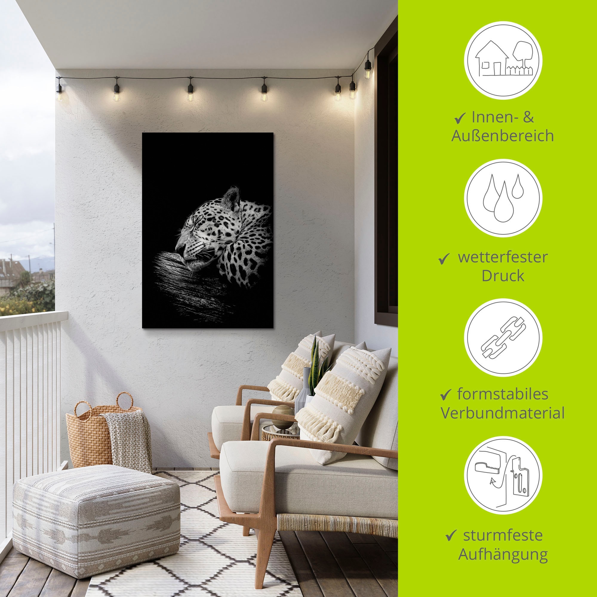 Artland Wandbild »Der schlafende Jaguar« Wildtiere 1 Stk. tlg. als Alubild, Outdoorbild, Leinwandbild, Poster in verschied. Größen