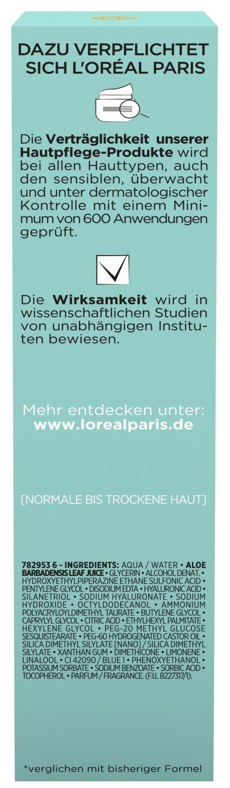 L'ORÉAL PARIS Gesichtsfluid »Hydra Genius Aloe Aqua« hochkonzentrierte Feuchtigkeit, zieht sofort ein, weichere Haut