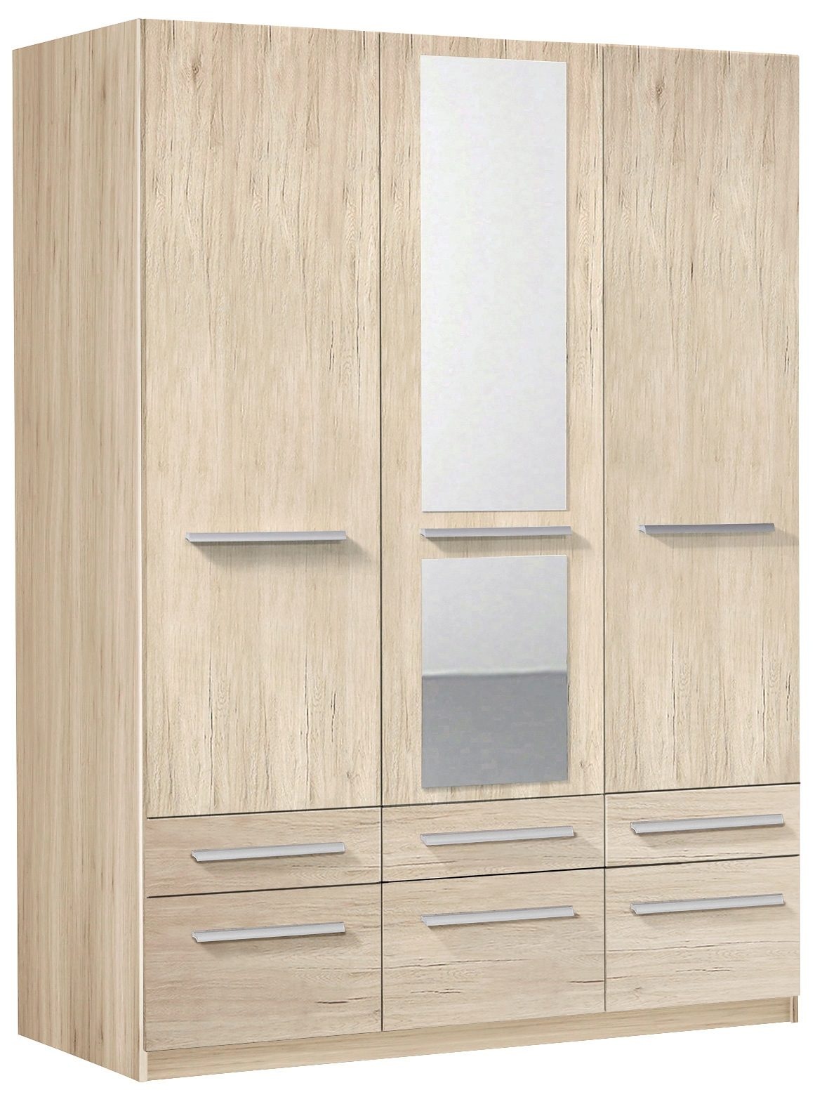 priess Kleiderschrank »Schrank Garderobe Wäscheschrank Barcelona in 5 Breiten«, viel Stauraum, geräumige Schubkästen, mit Spiegel, MADE IN GERMANY
