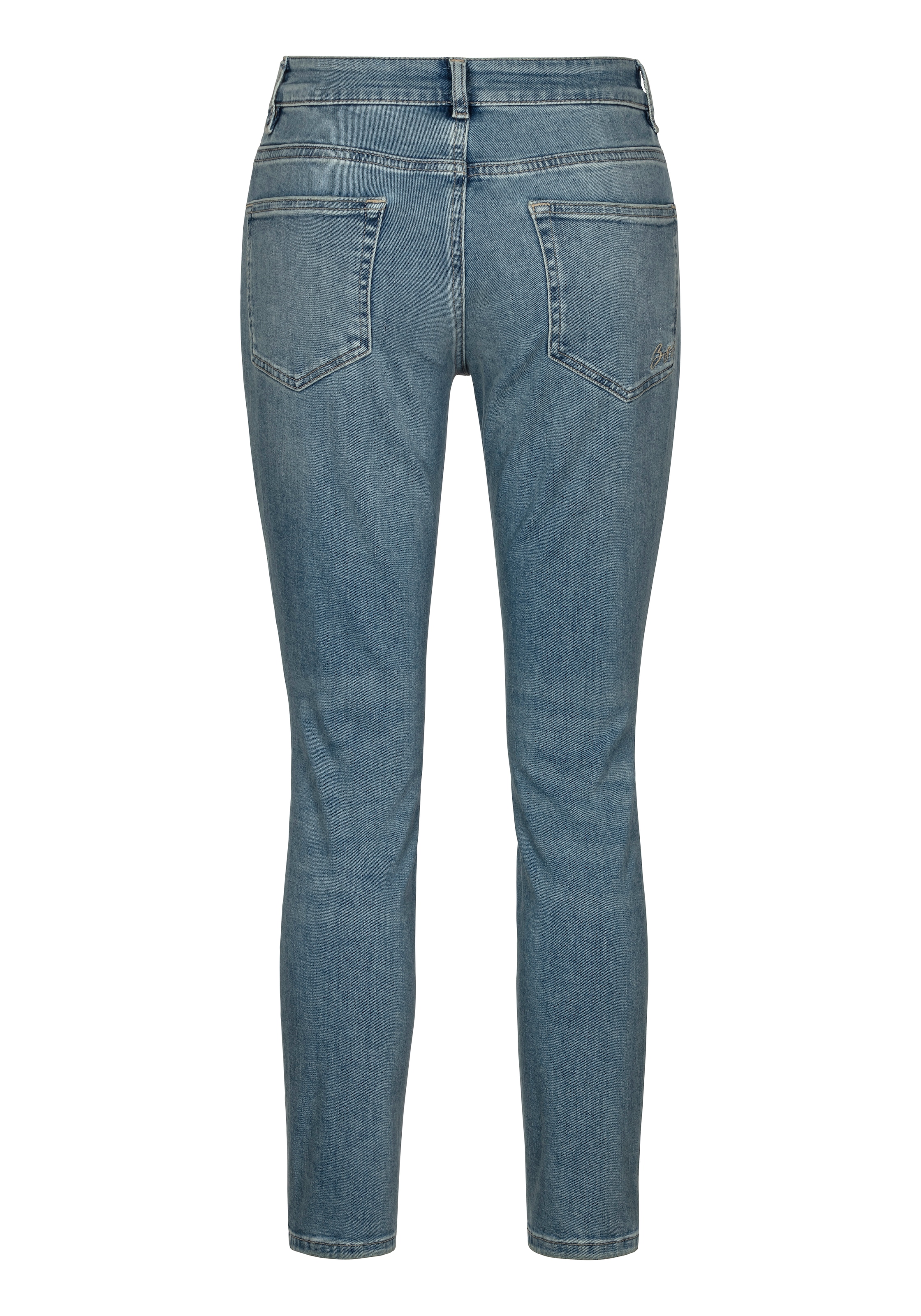 BOSS ORANGE Skinny-fit-Jeans »Jackie Mid Rise, Mid Waist Premium Damenmode«, (BOSS ORANGE DENIM), im Vintage Look, BOSS Logo