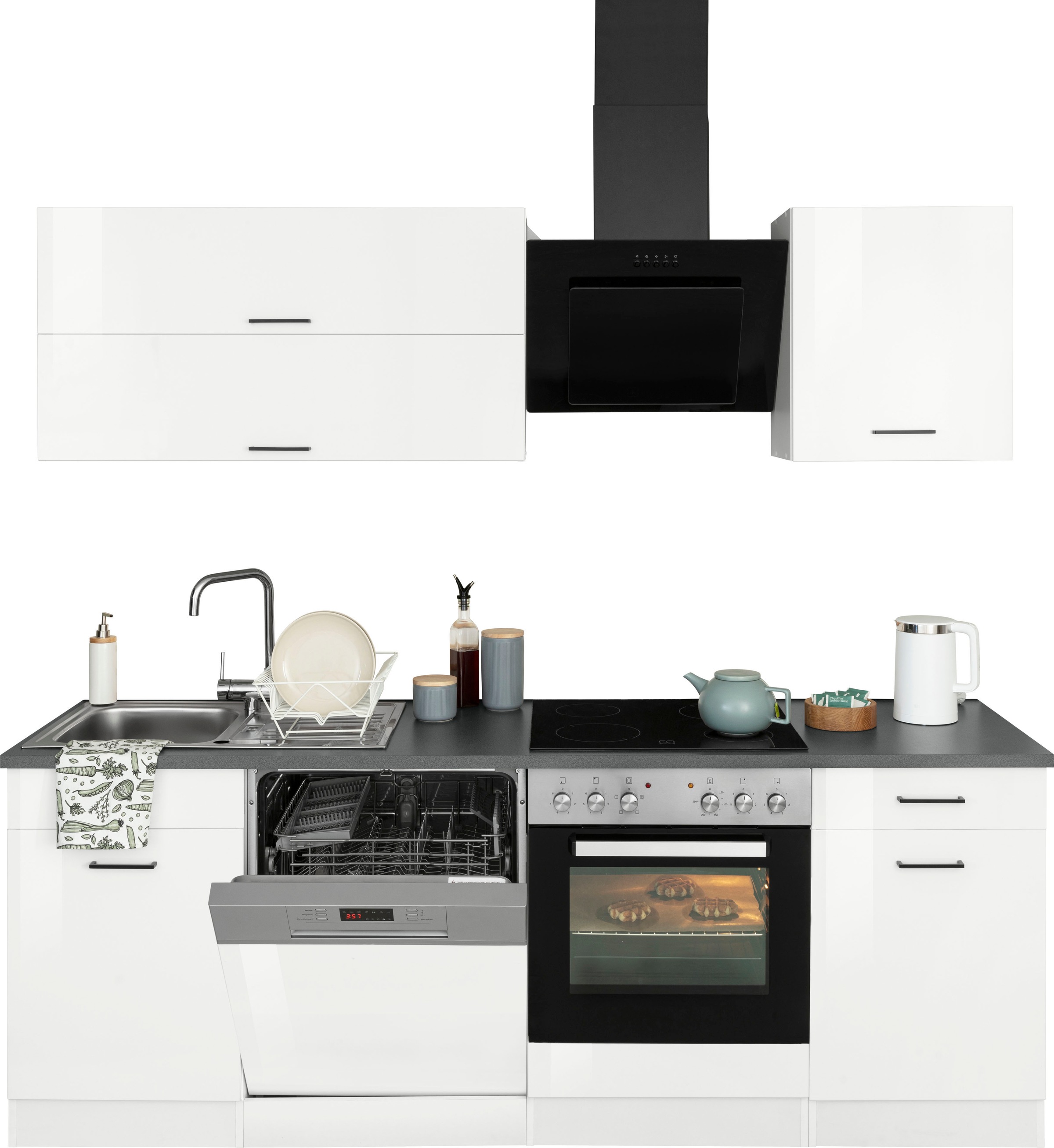 KOCHSTATION Küchenzeile »KS-Trier« ohne E-Geräte, Breite 220 cm