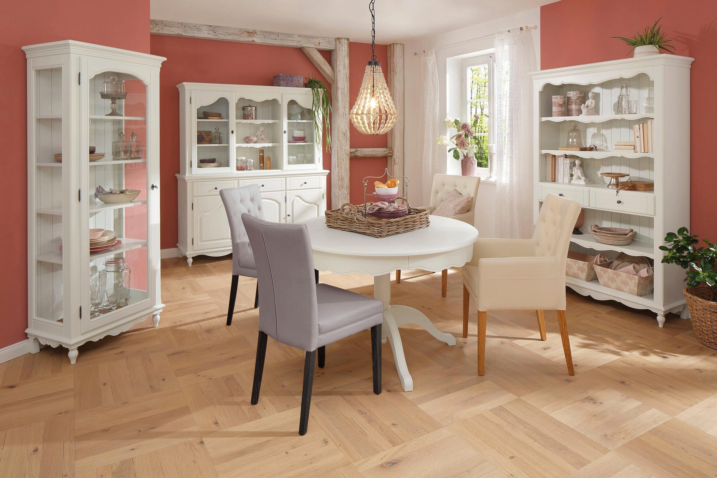 Home affaire 4-Fußstuhl »Colorado« (Set) 2 Stk.Beine aus Buche, wengefarben lackiert, Im 2er, 4er oder 6er-Set