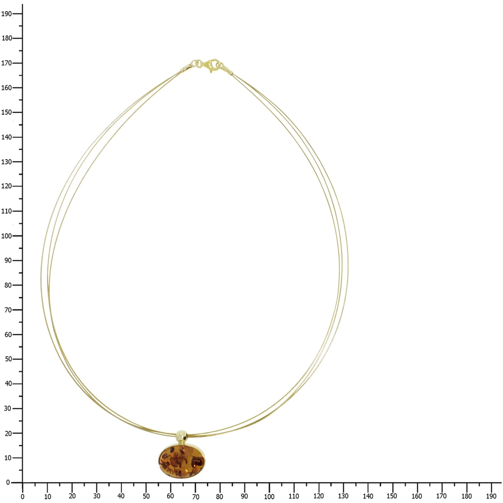 OSTSEE-SCHMUCK Kette mit Anhänger »- Gleiter-Classic 18x13 mm - Gold 333/000 - Bernstein«