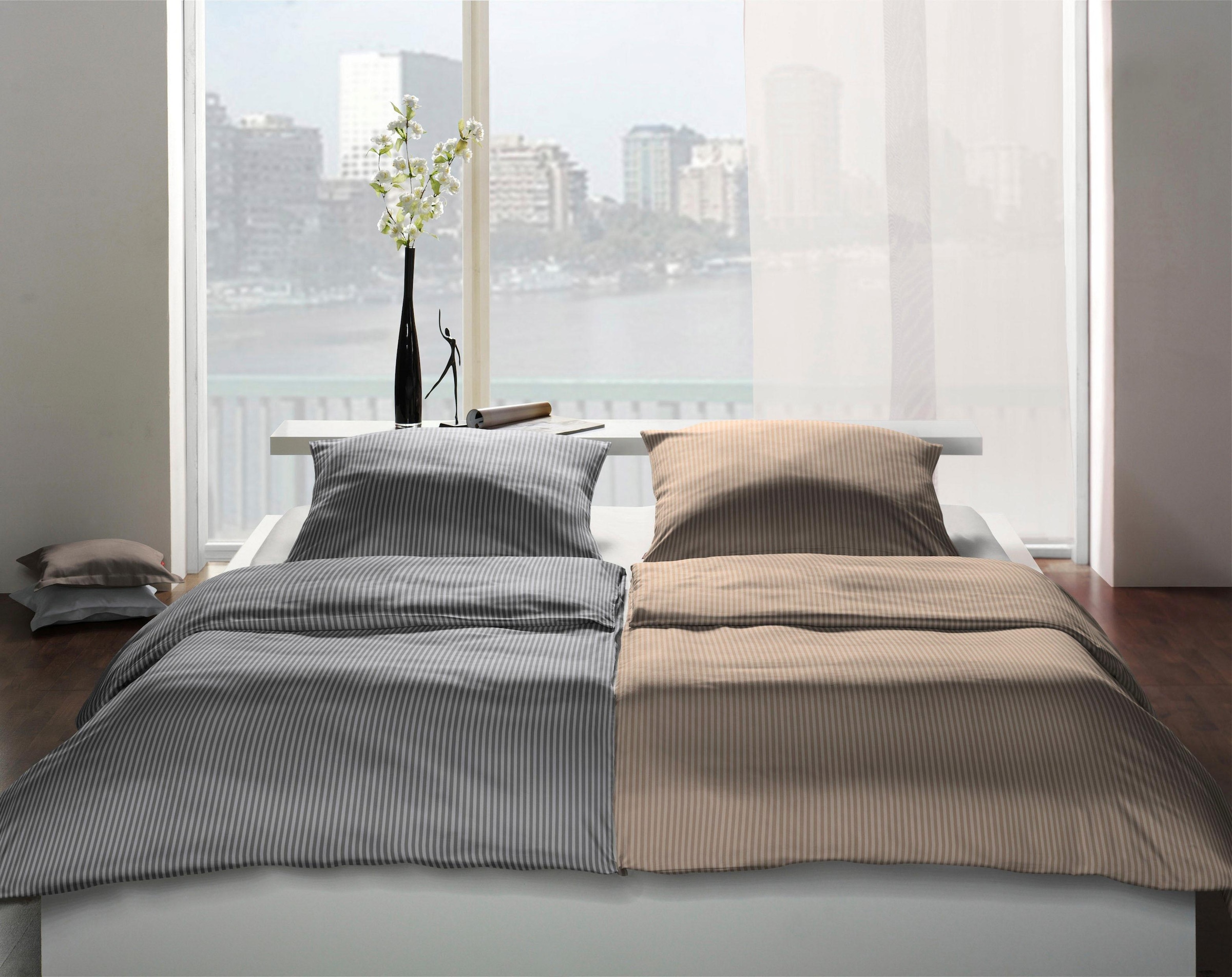 fleuresse Bettwäsche »Linz« 2 Stk. Halbleinen, 50% Baumwolle, 50% Leinen, 135x200, 155x220, 200x200cm