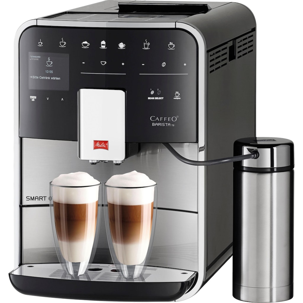 Melitta Kaffeevollautomat »Barista TS Smart® F 86/0-100, Edelstahl«, Hochwertige Front aus Edelstahl, 21 Kaffeerezepte & 8 Benutzerprofile