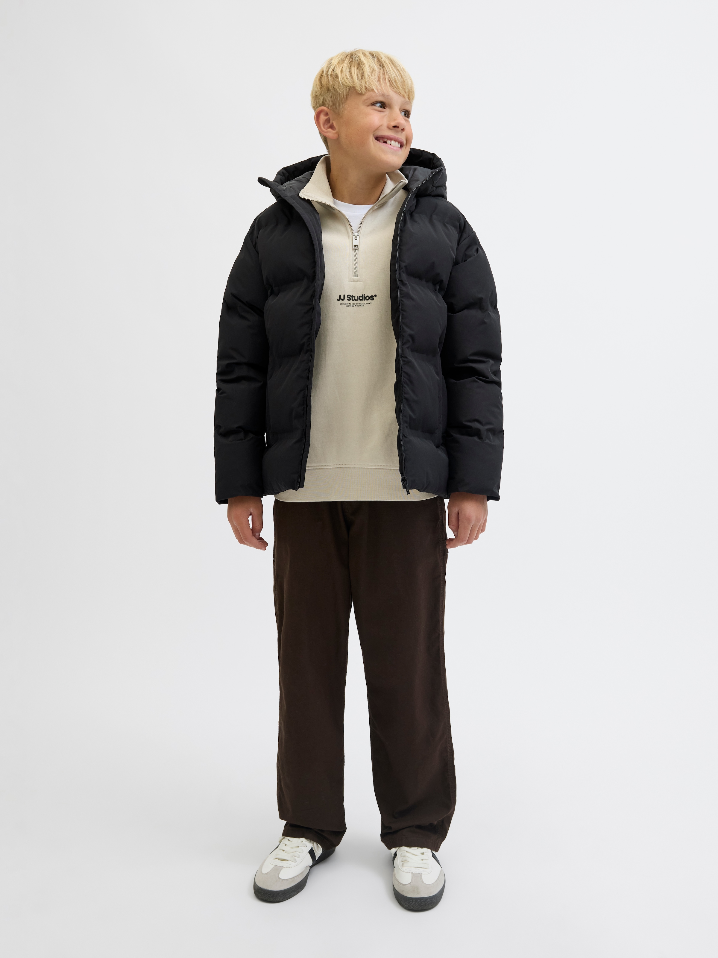 Jack & Jones Junior Steppjacke »JJESOHO PUFFER HOOD SN JNR« mit Kapuze