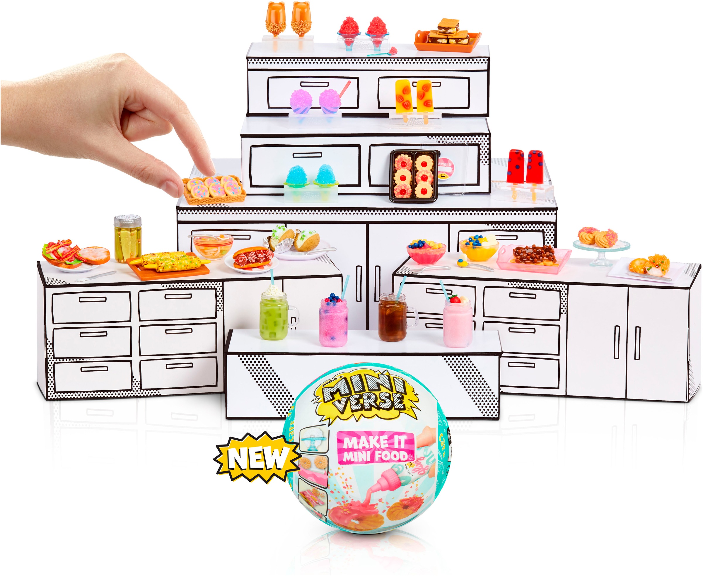 MGA ENTERTAINMENT Kreativset »MGA's Miniverse - Make It Mini Foods: Cafe in PDQ Series 3B«, sortierte Lieferung