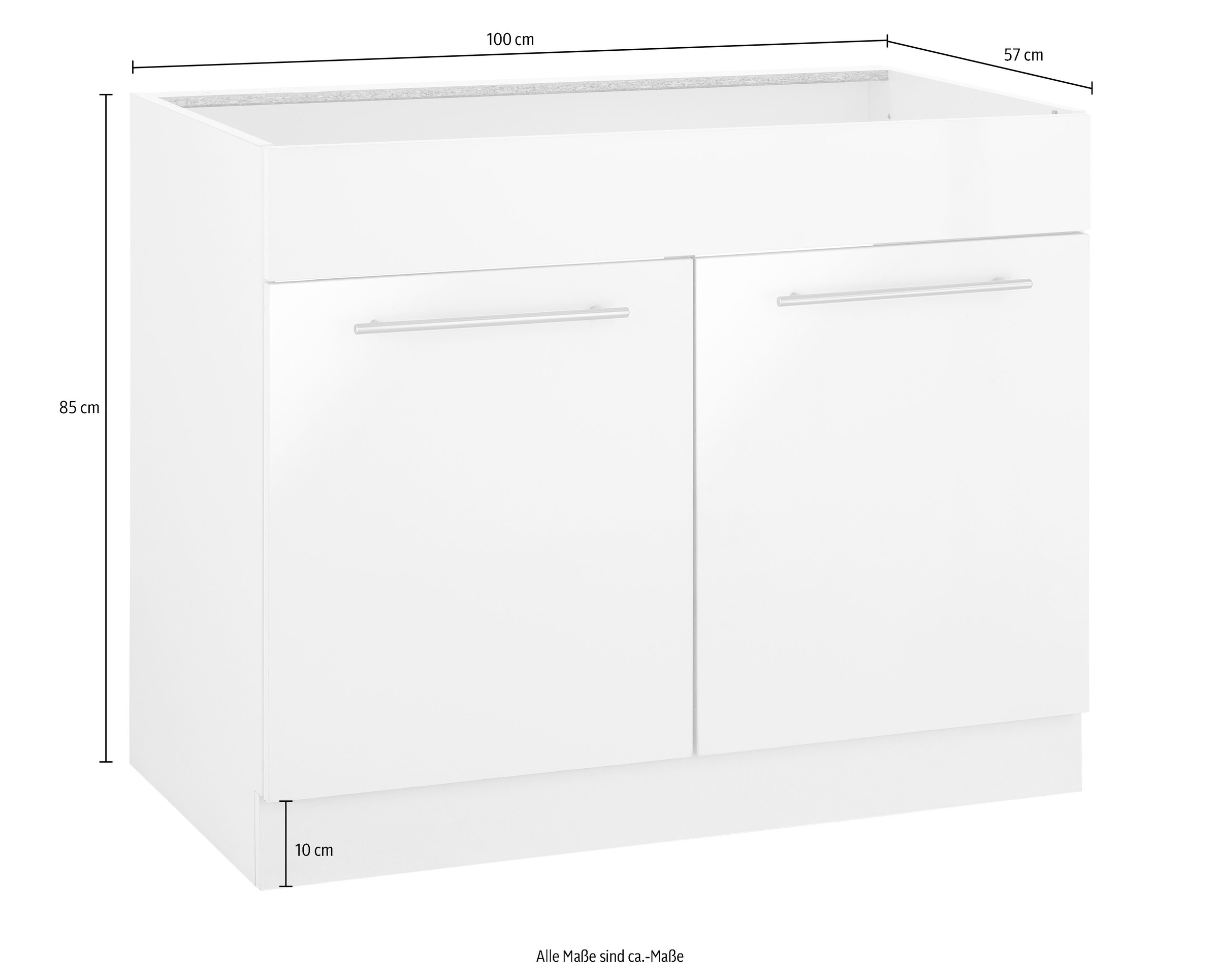 wiho Küchen Spülenschrank »Flexi2«, Breite 100 cm