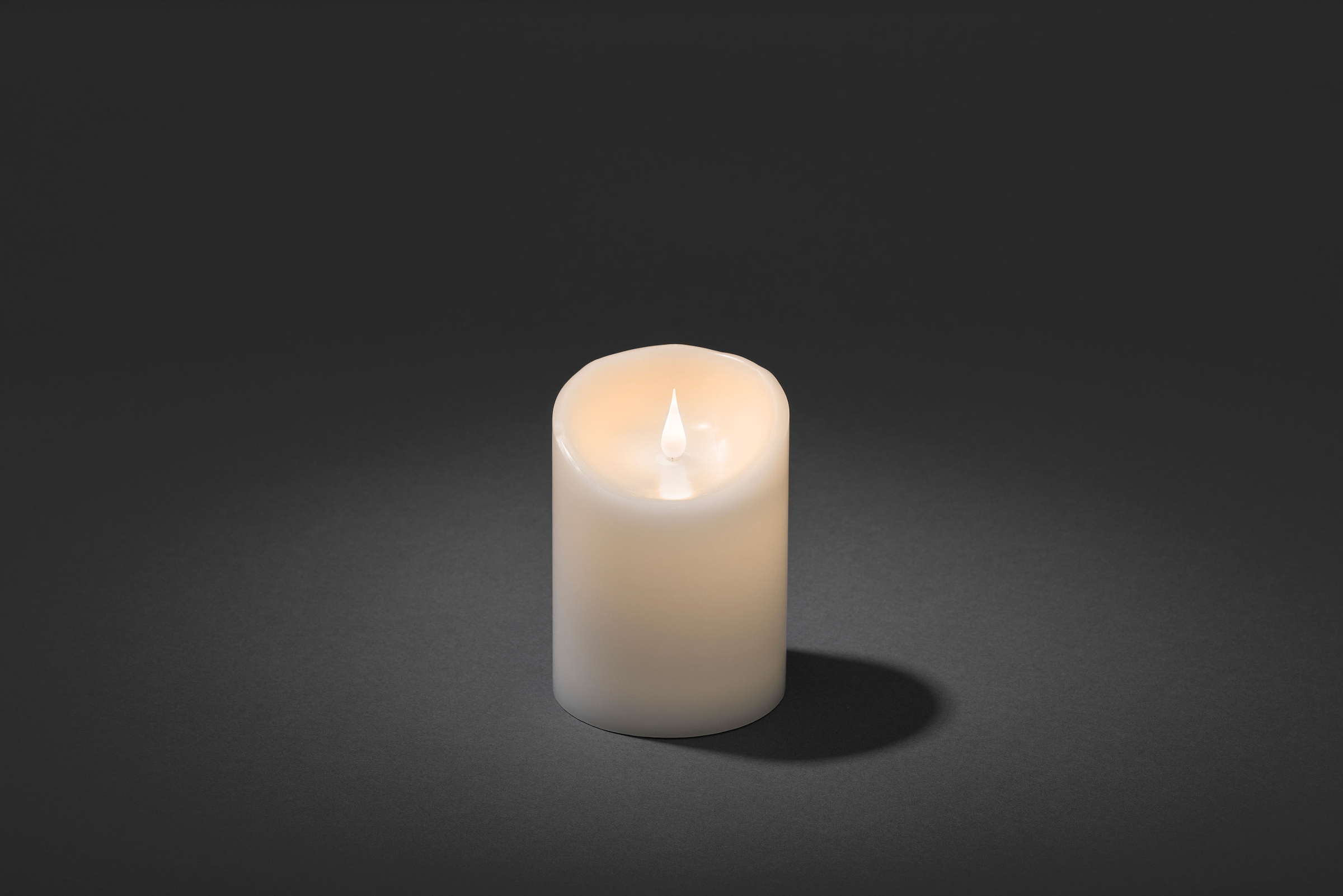 LED-Kerze Ø bestellen Echtwachskerze, 3D Höhe: LED 10 cm »Weihnachtsdeko«, weiß, 14 Flamme, cm, mit KONSTSMIDE bequem