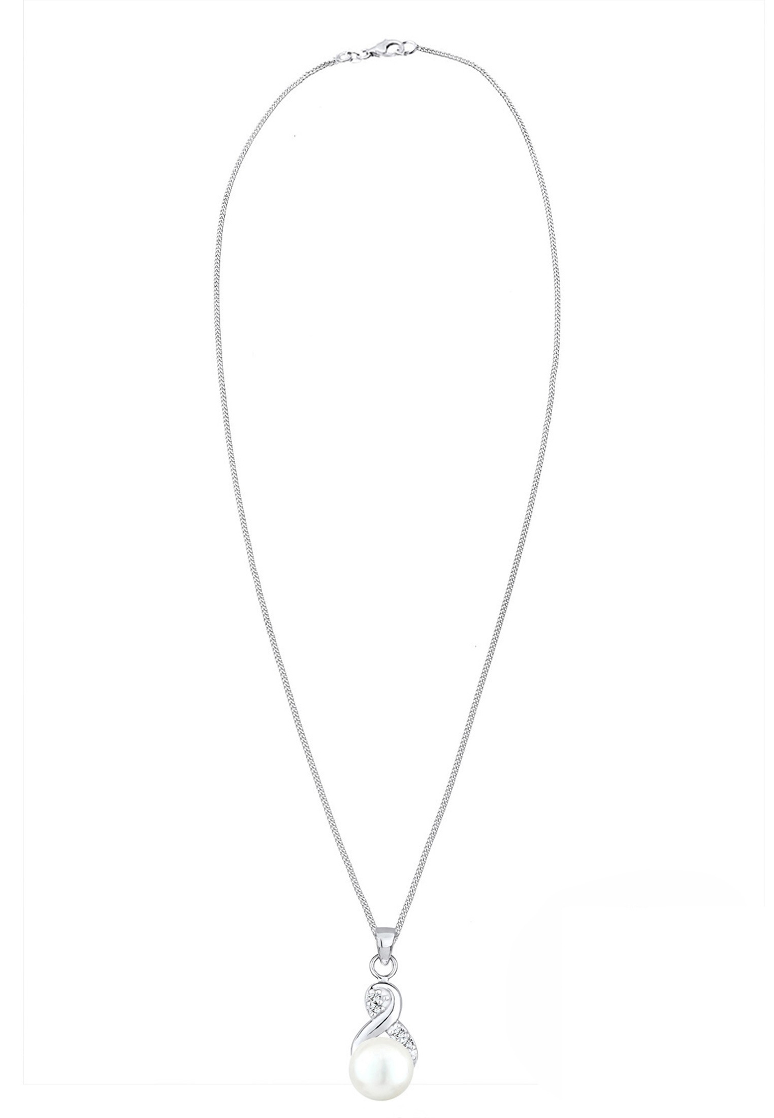 Elli Silberkette »Halskette Infinity Kristalle Süßwasserzuchtperle 925 Sterling Silber«