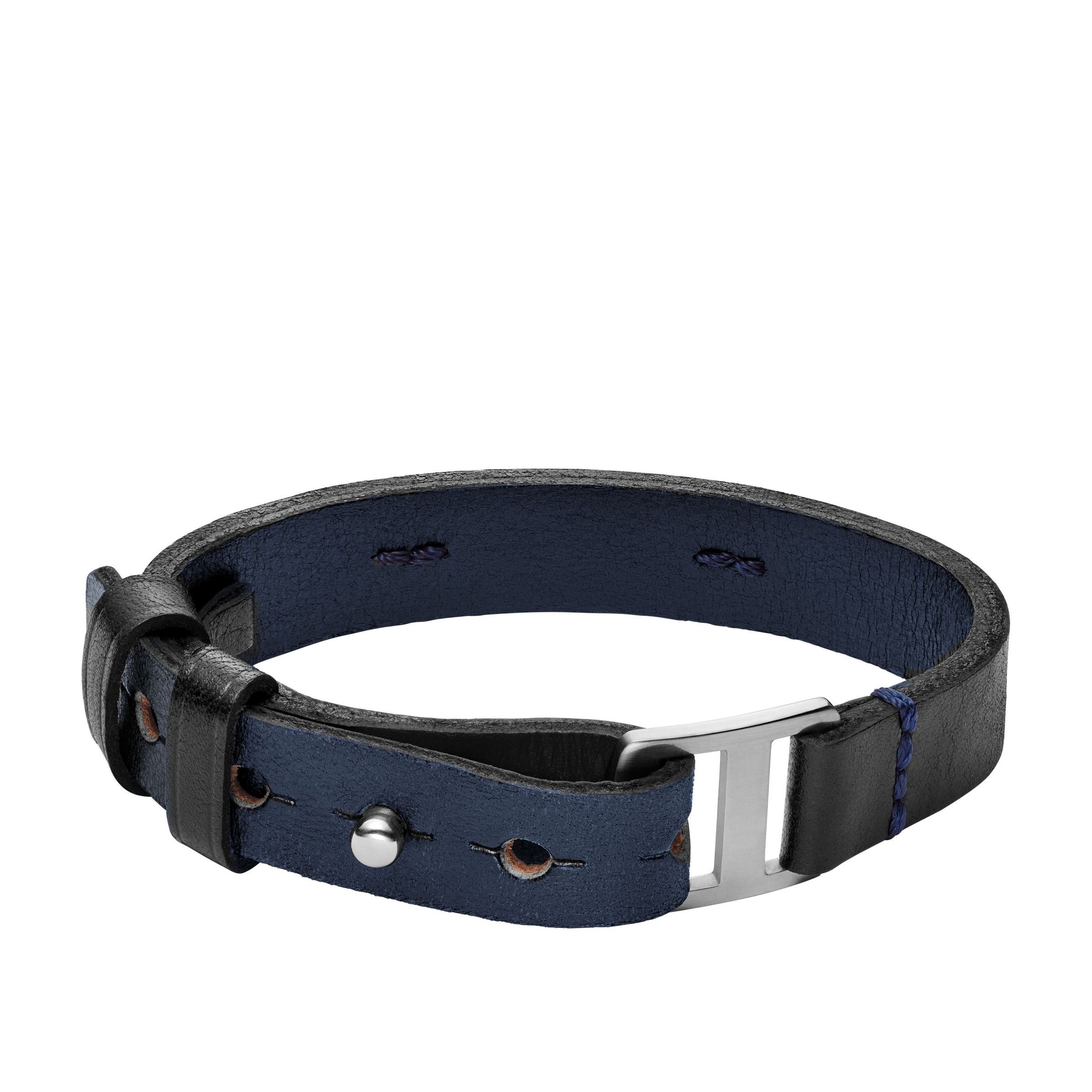 Fossil Lederarmband »Schmuck Geschenk Edelstahl, Leder MACHINE«