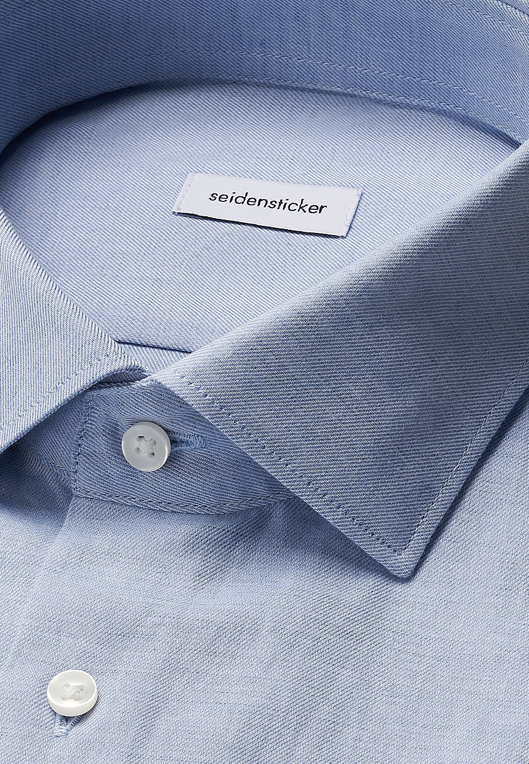 seidensticker Flanellhemd »Schwarze Rose« Shaped 1/1 Kentkragen Uni