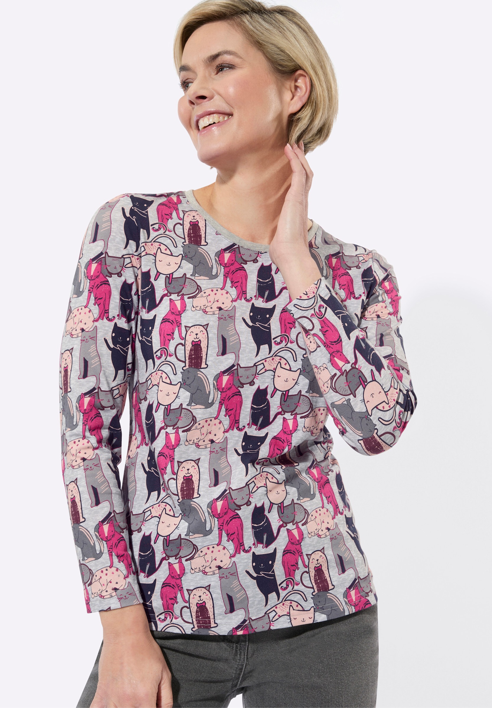 Witt T-Shirt »Druck-Shirt Print-Shirt mit Katzen-Dessin«