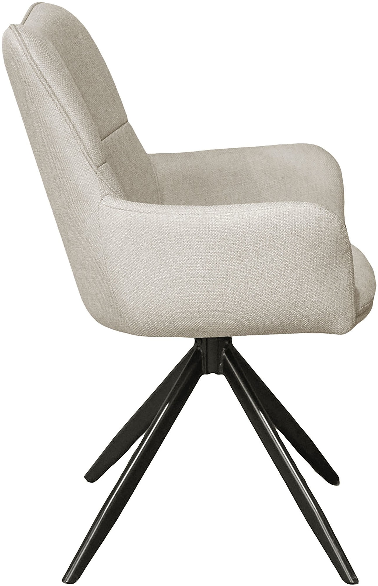 byLIVING Esszimmerstuhl »HAMILTON« (Set) 2 Stk.Webstoff, bis 110 kg, 360° drehbar, Schaumstoff, 4er Kreuzgestell
