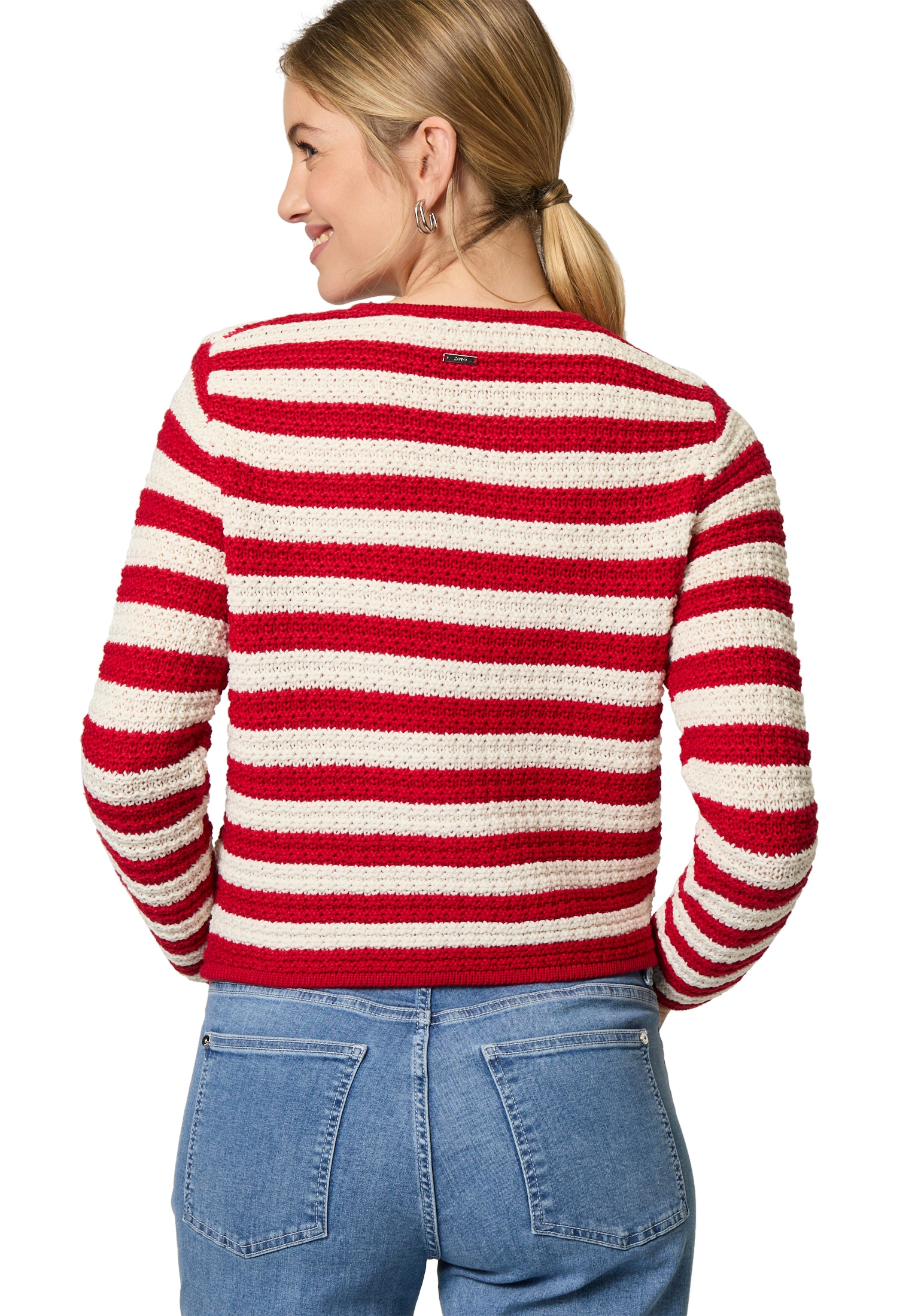 Zero Strickjacke »Strickjacke mit Streifen«